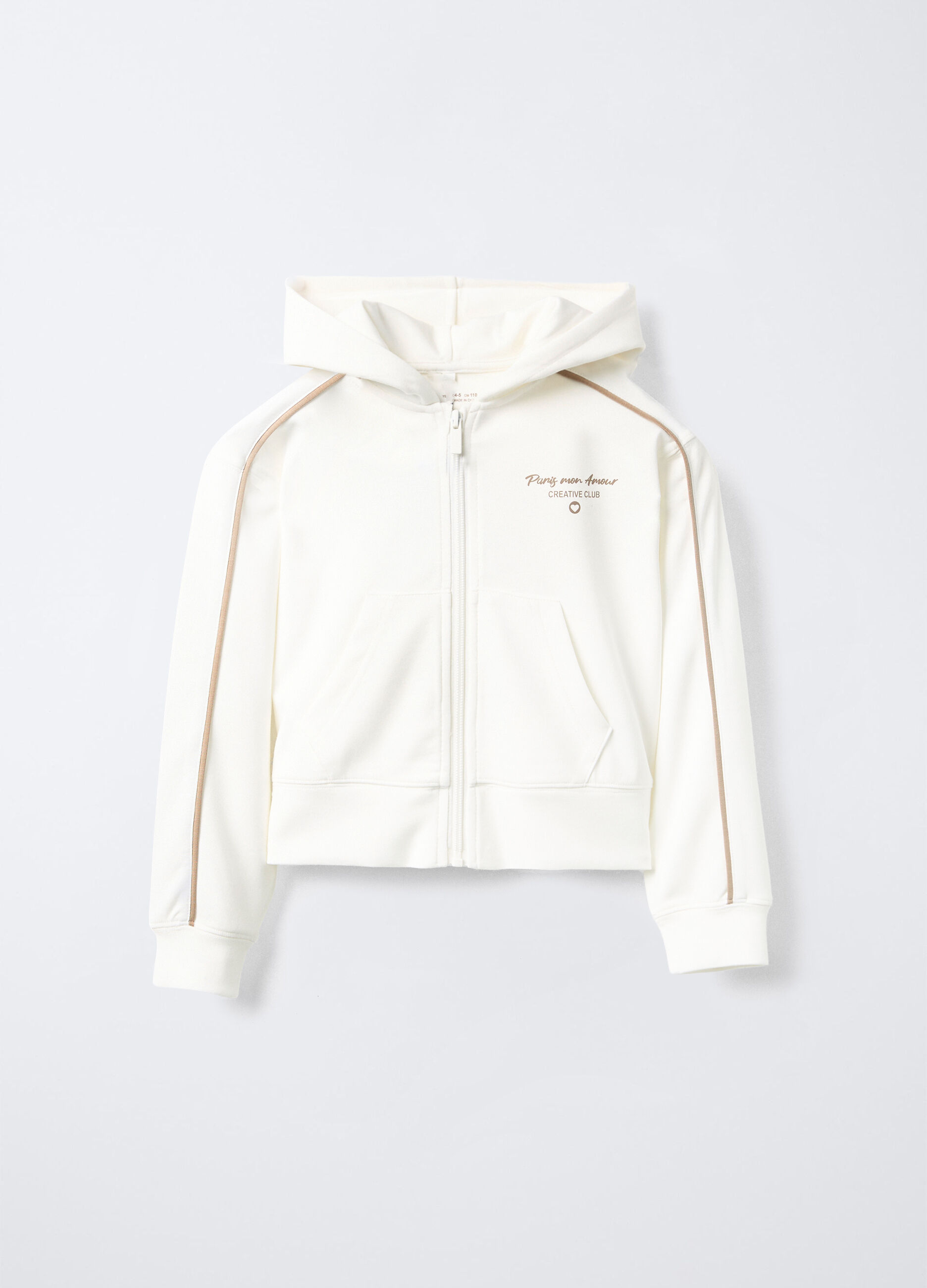 Felpa con cappuccio misto modal stretch bambina_0