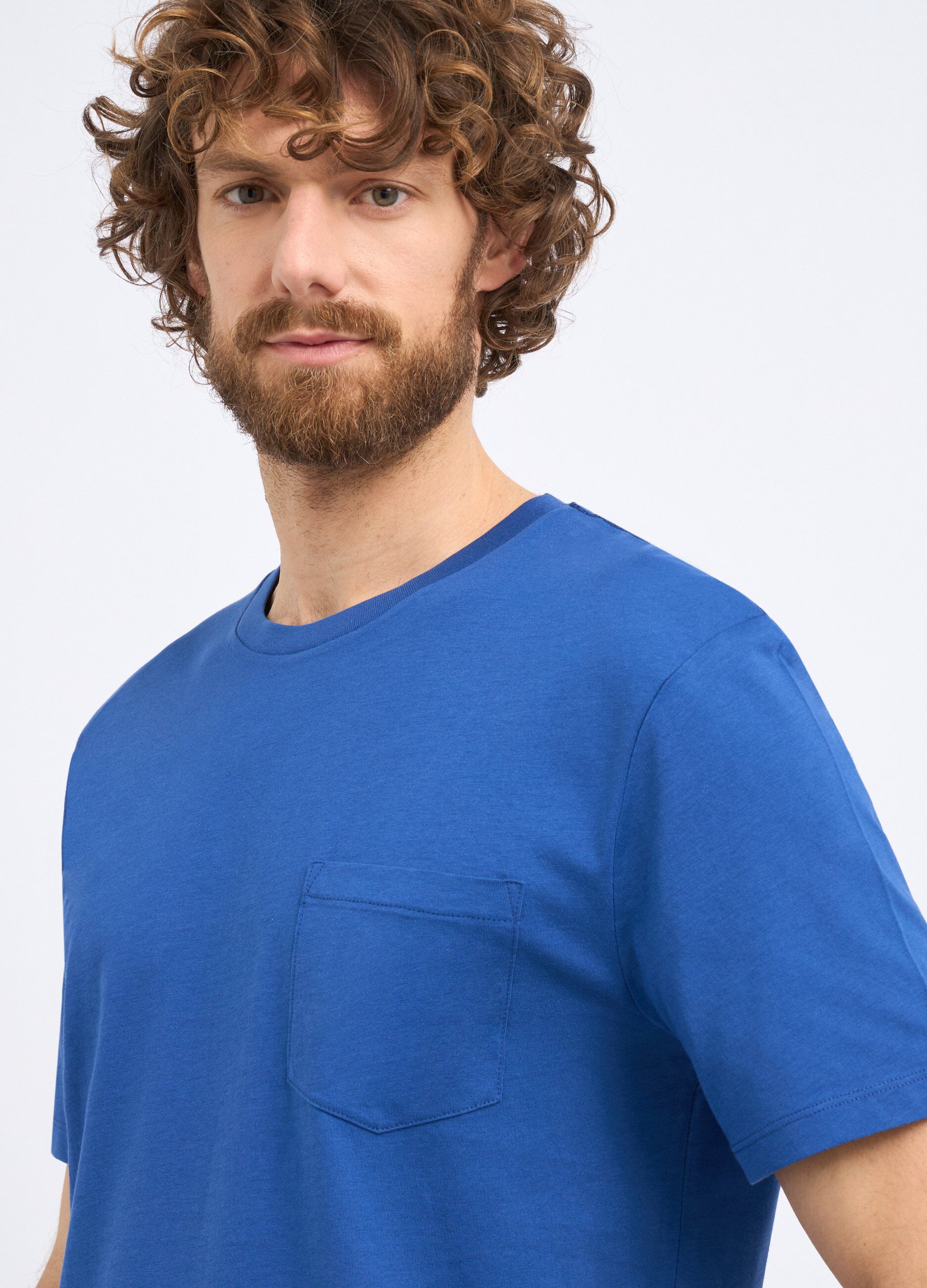 T-shirt in puro cotone con taschino uomo_2