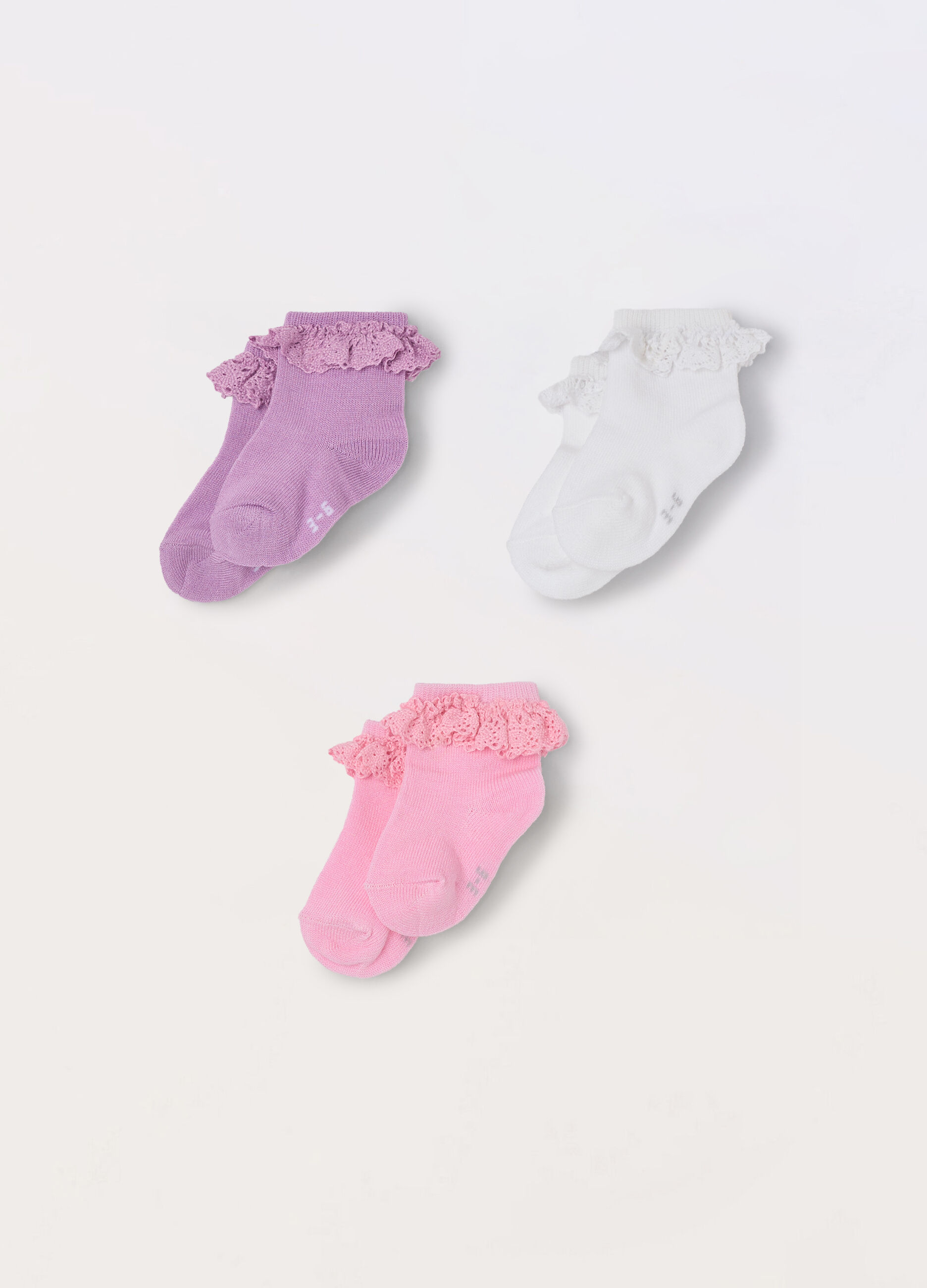 Pack 3 calze corte misto cotone neonata_0