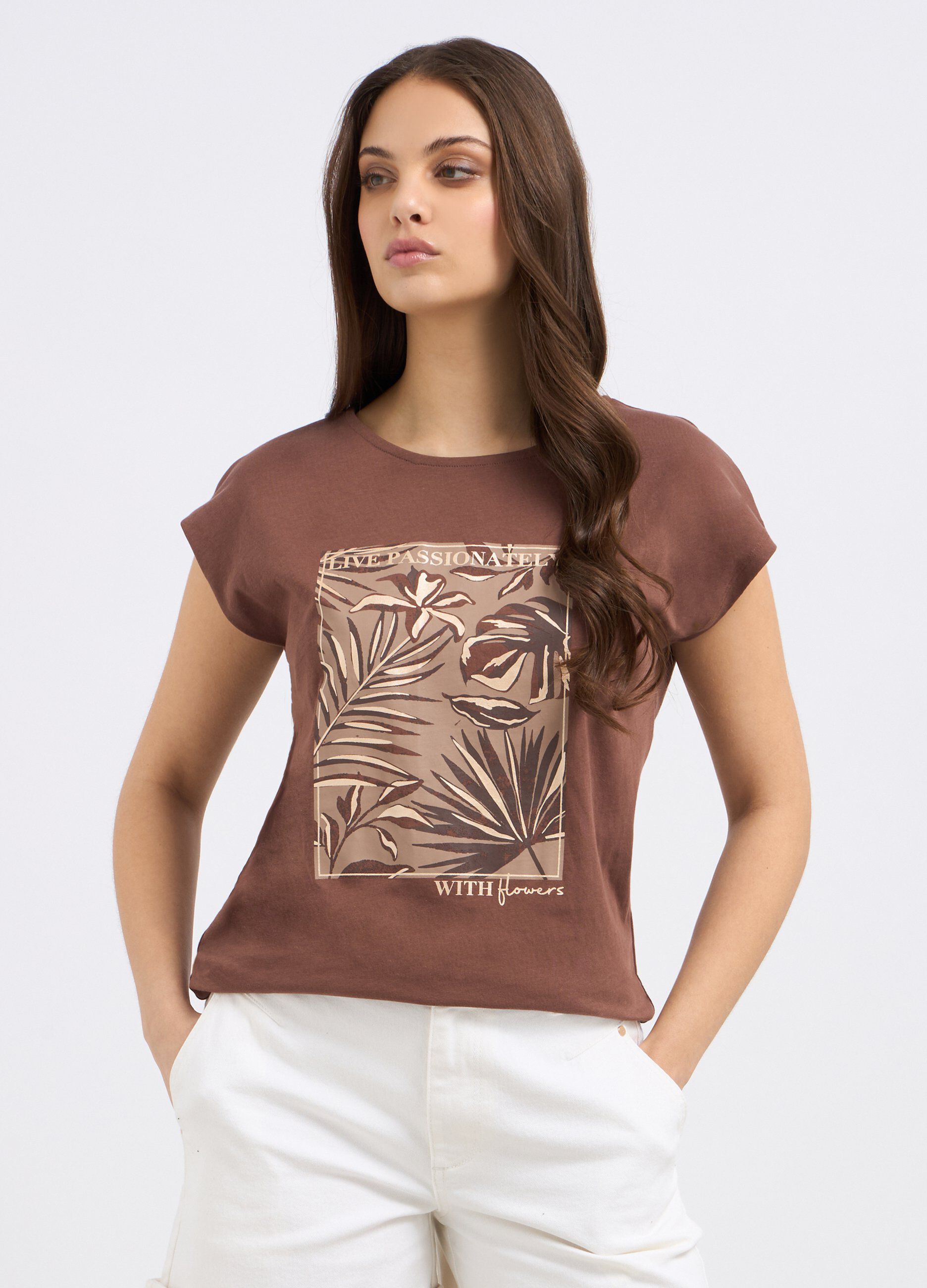 T-shirt in puro cotone donna_0