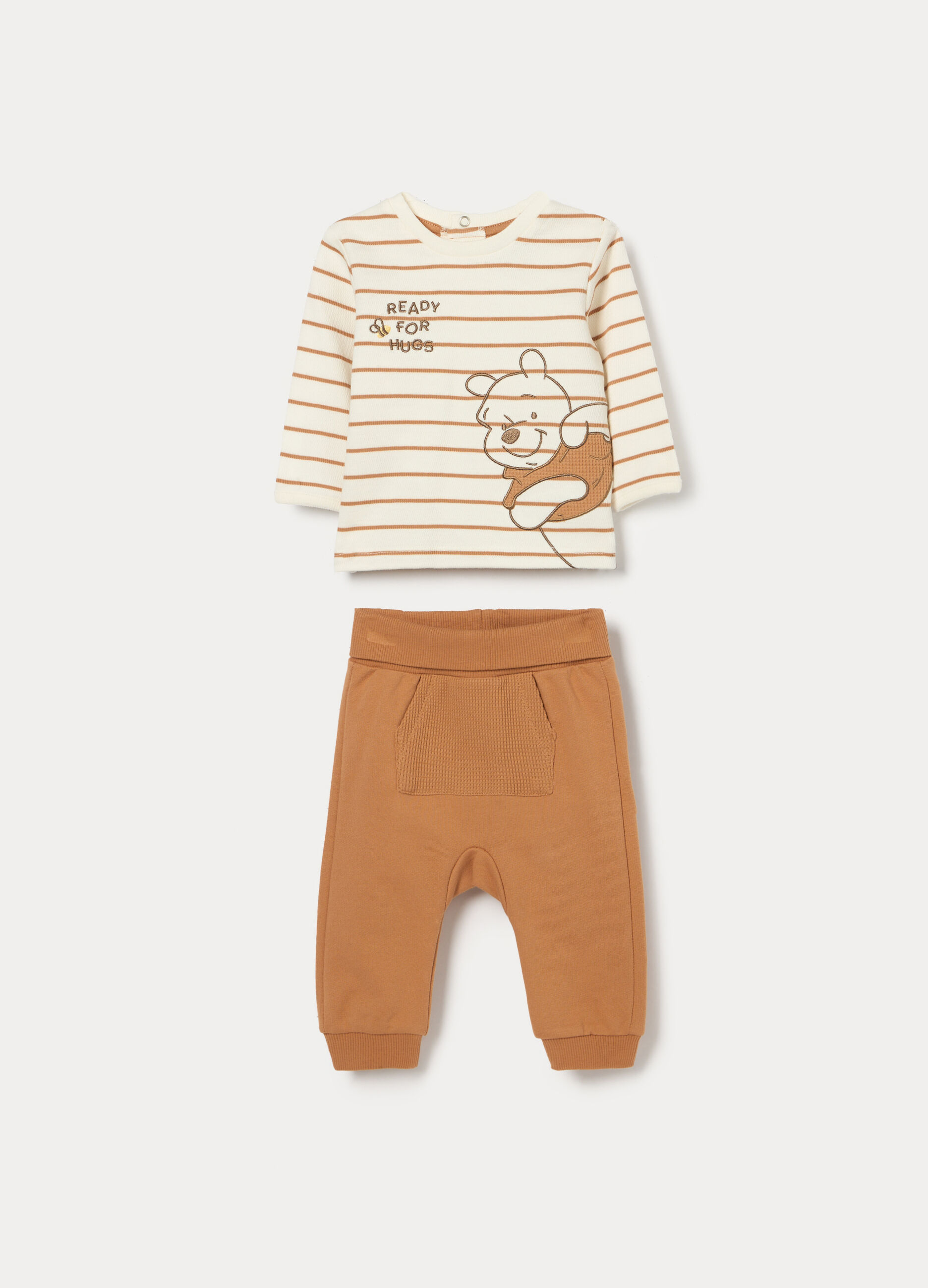 Jogging set Disney in french terry di puro cotone neonato_0