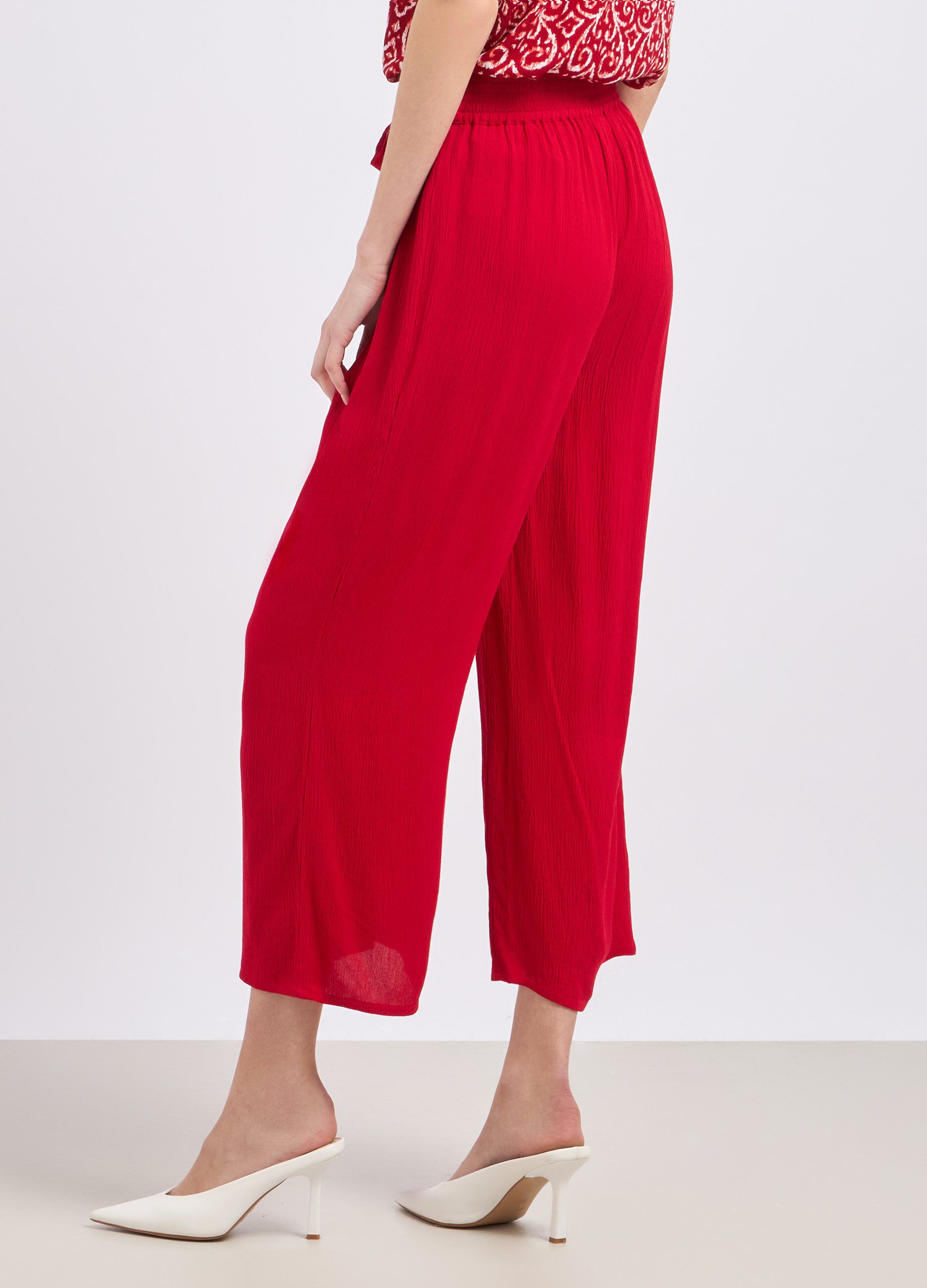 Pantaloni in pura viscosa creponne donna_1