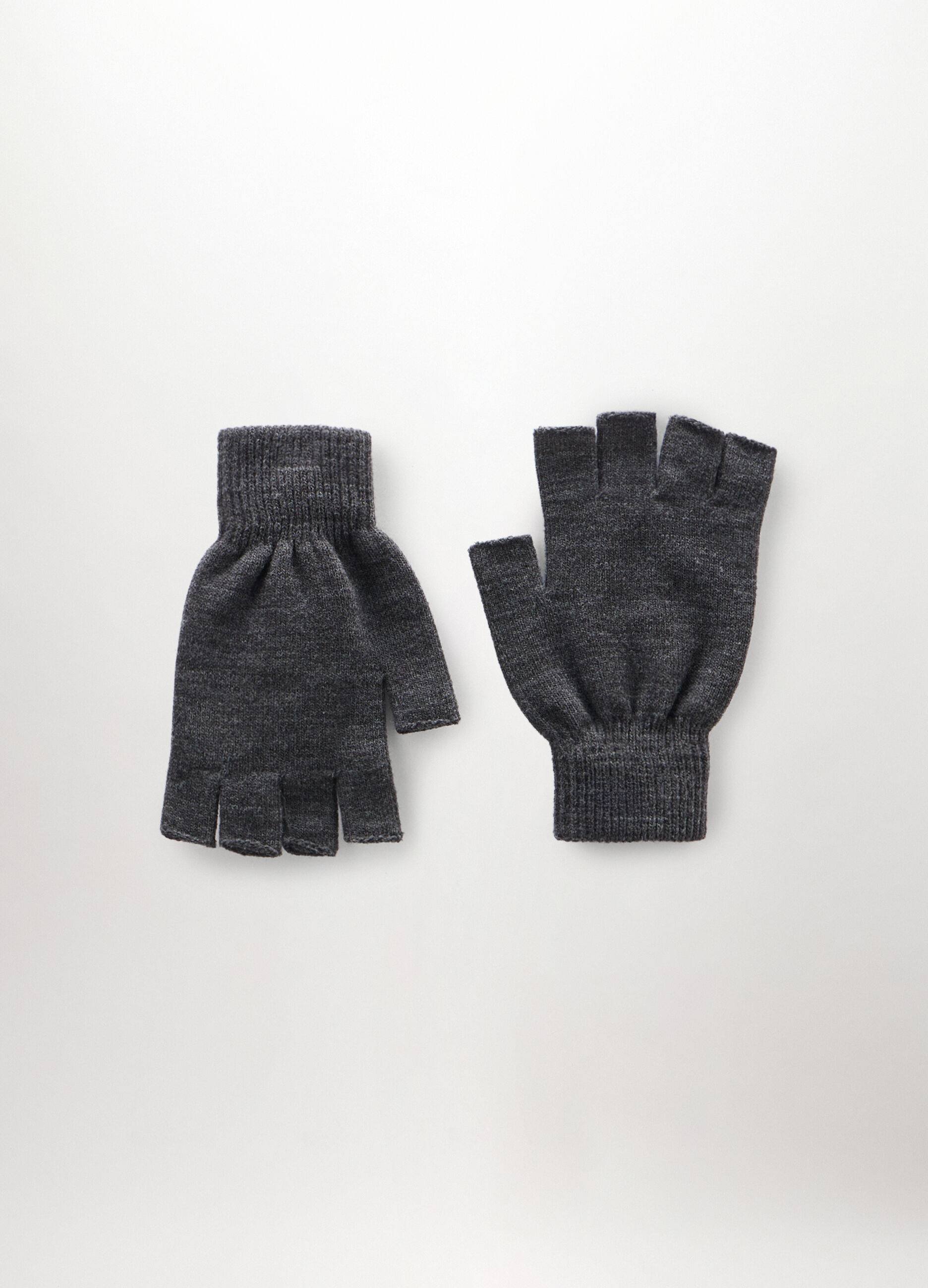 Guanti mezze dita in maglia uomo_0