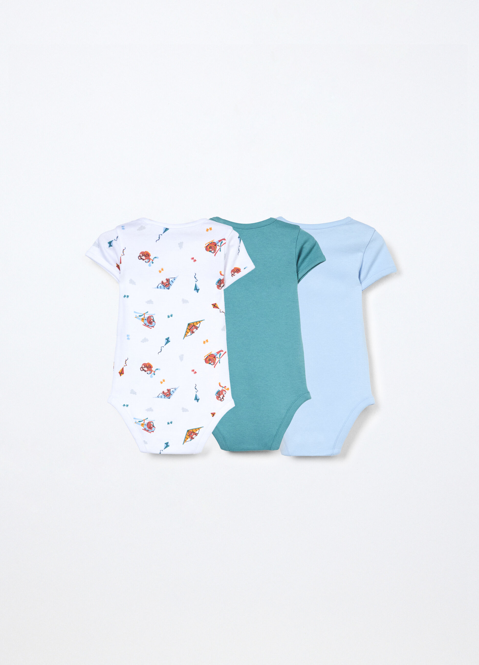 Pack 3 body in interlock di puro cotone neonato_1