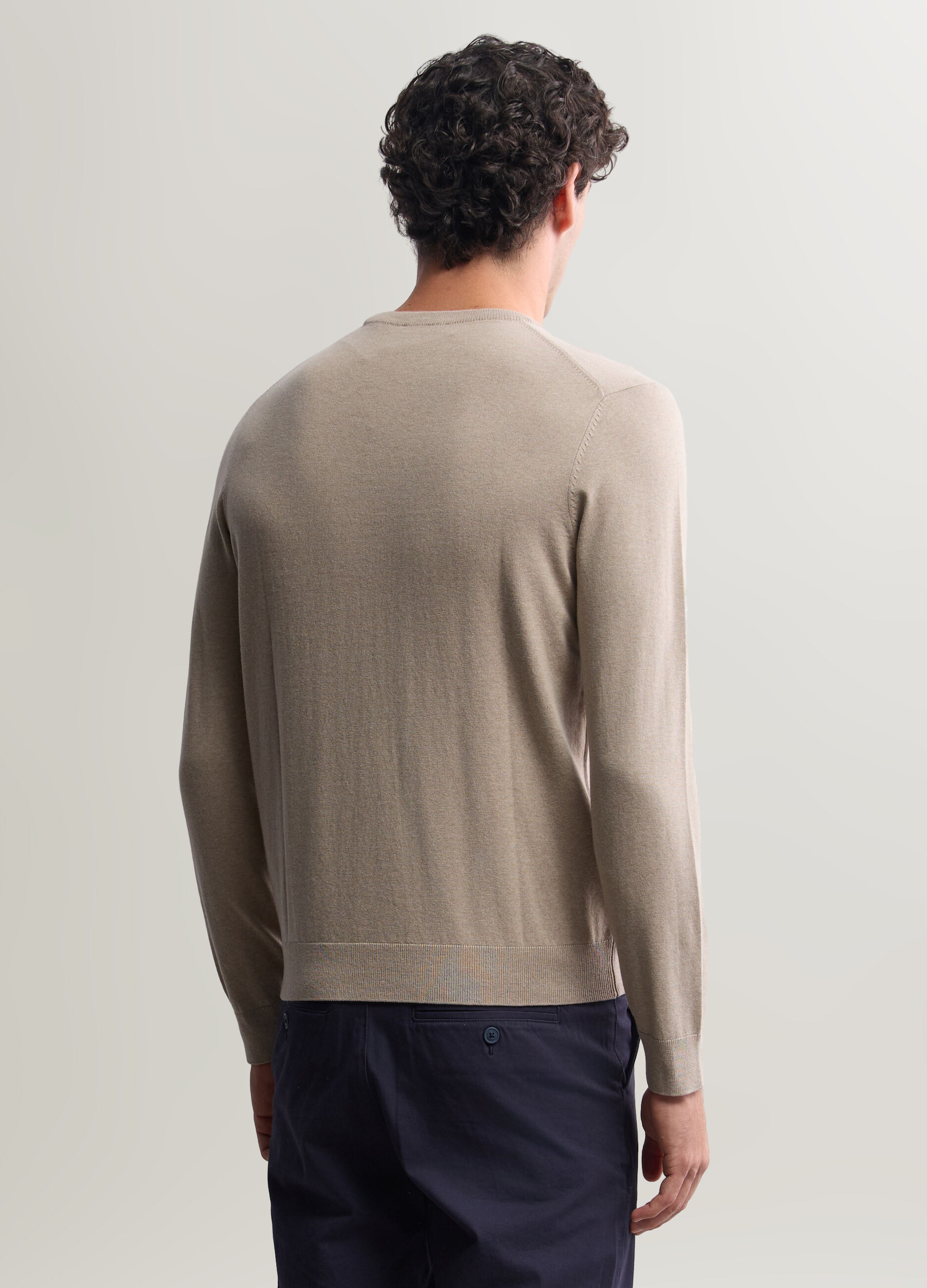 Maglione girocollo in misto cotone uomo