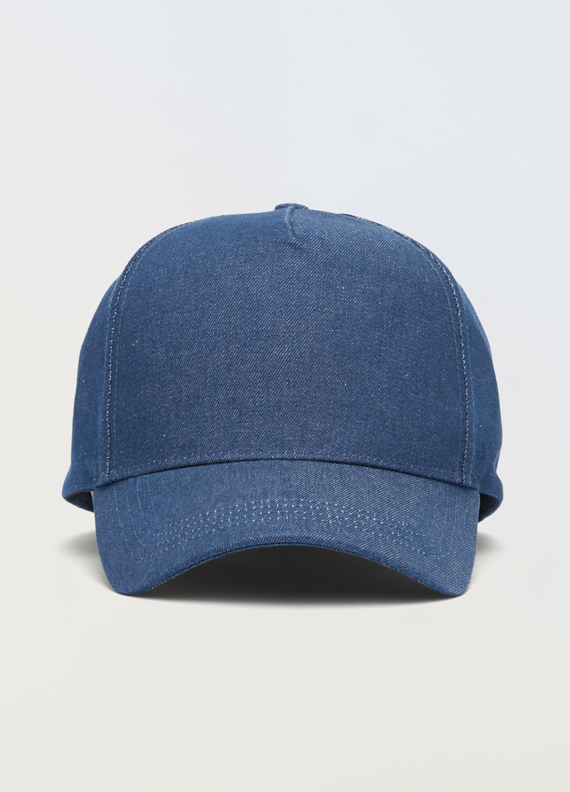 Cappello baseball a spicchi in denim di cotone uomo_0