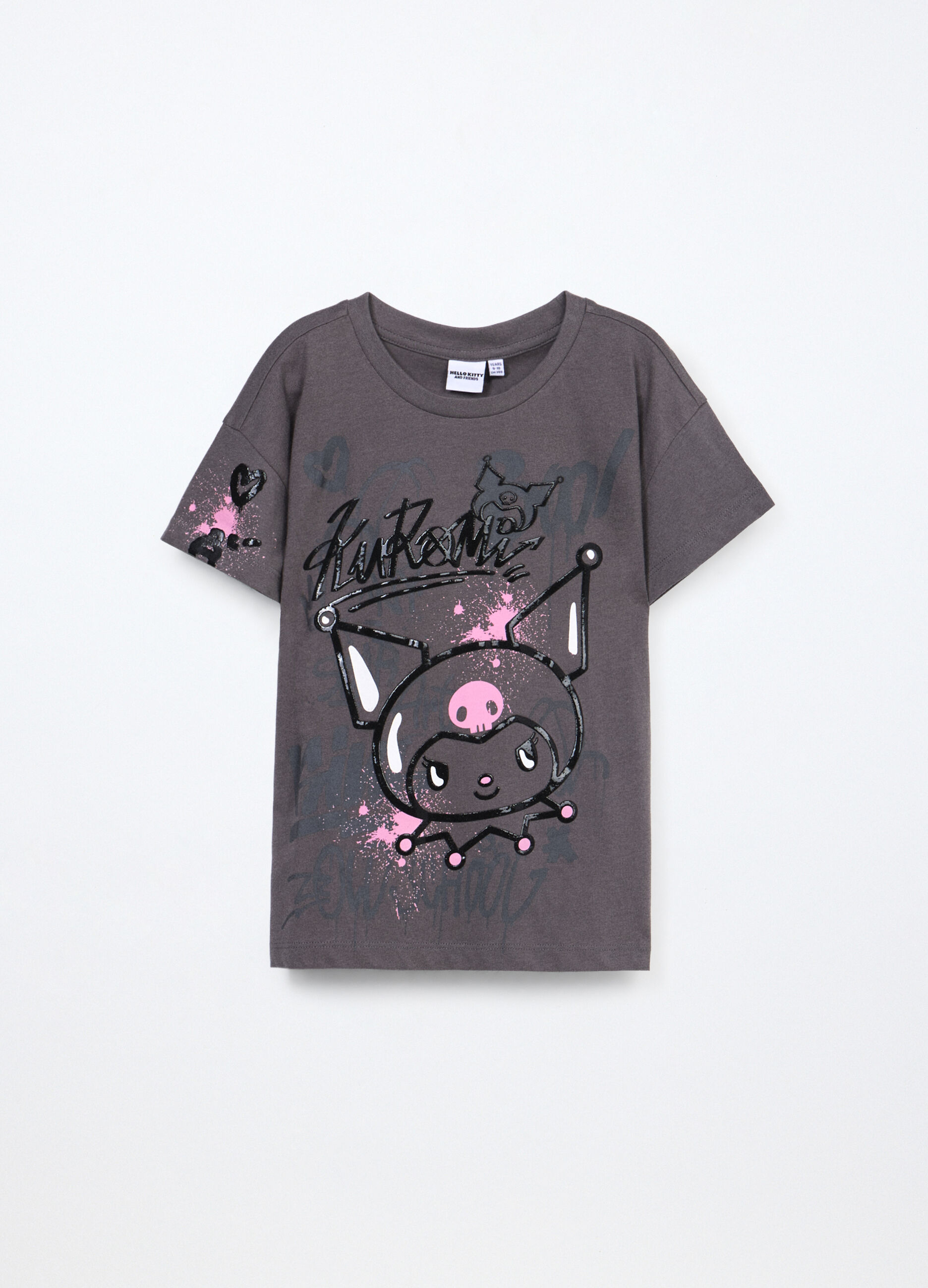 T-shirt Hello Kitty in jersey di puro cotone ragazza_0