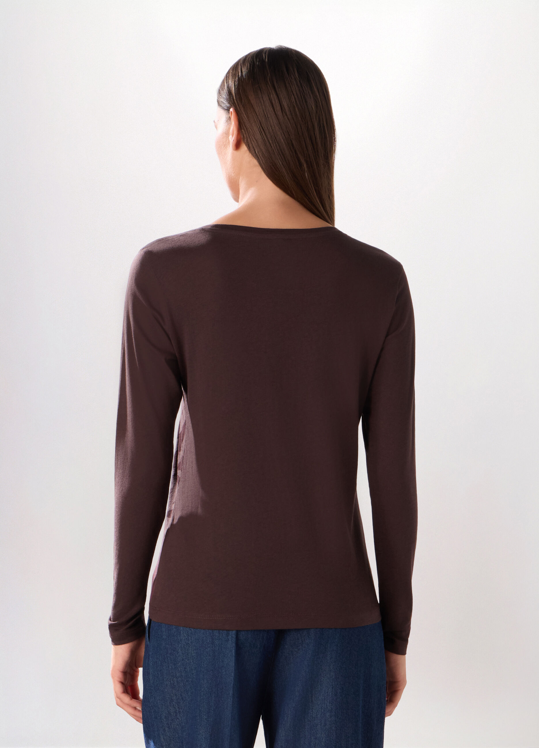T-shirt in jersey di puro cotone donna_1