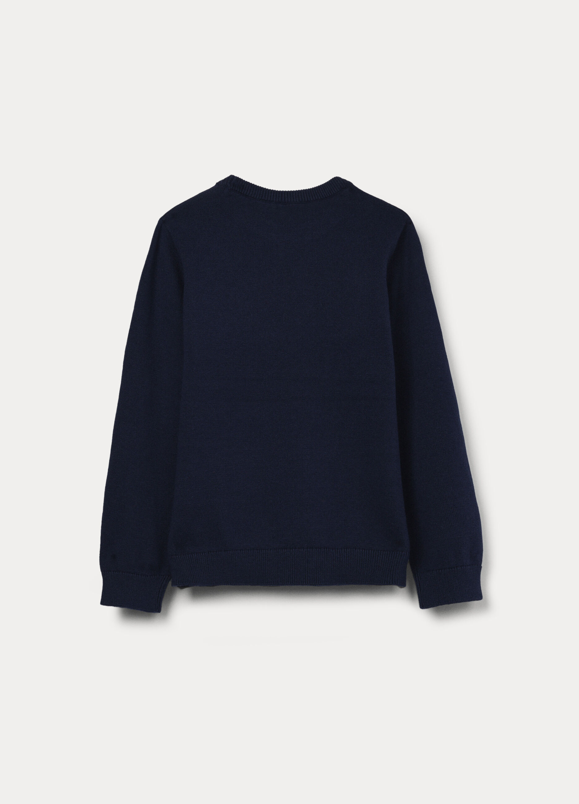 Maglione girocollo tricot in puro cotone bambino_1