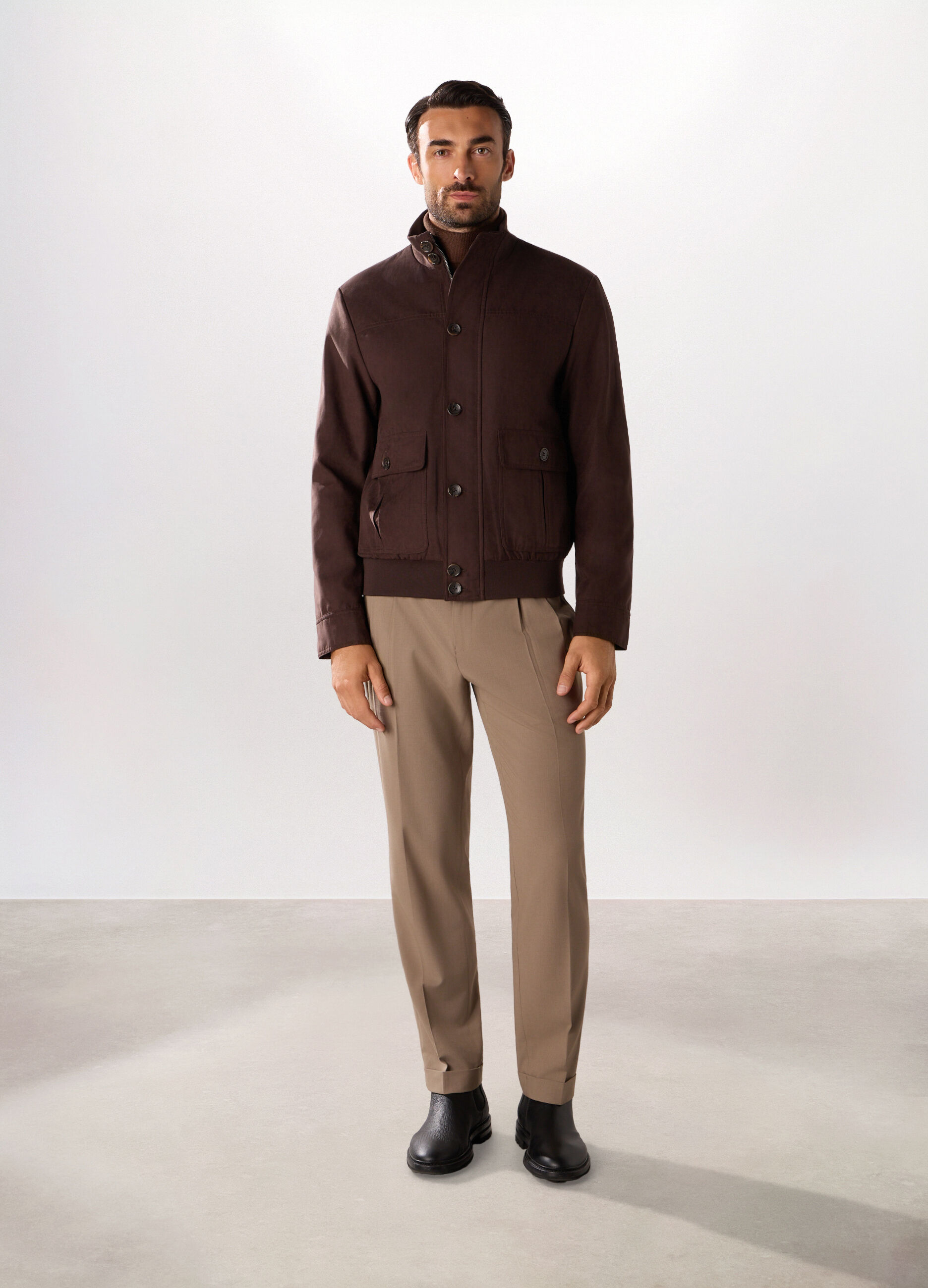 Blouson in ECOpelle scamosciata uomo _0