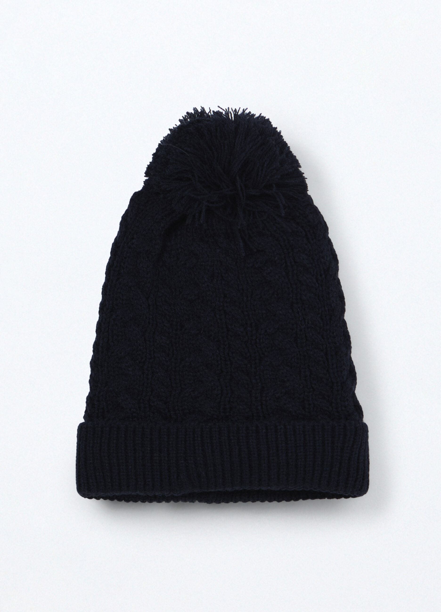 Berretto tricot con pon pom_1