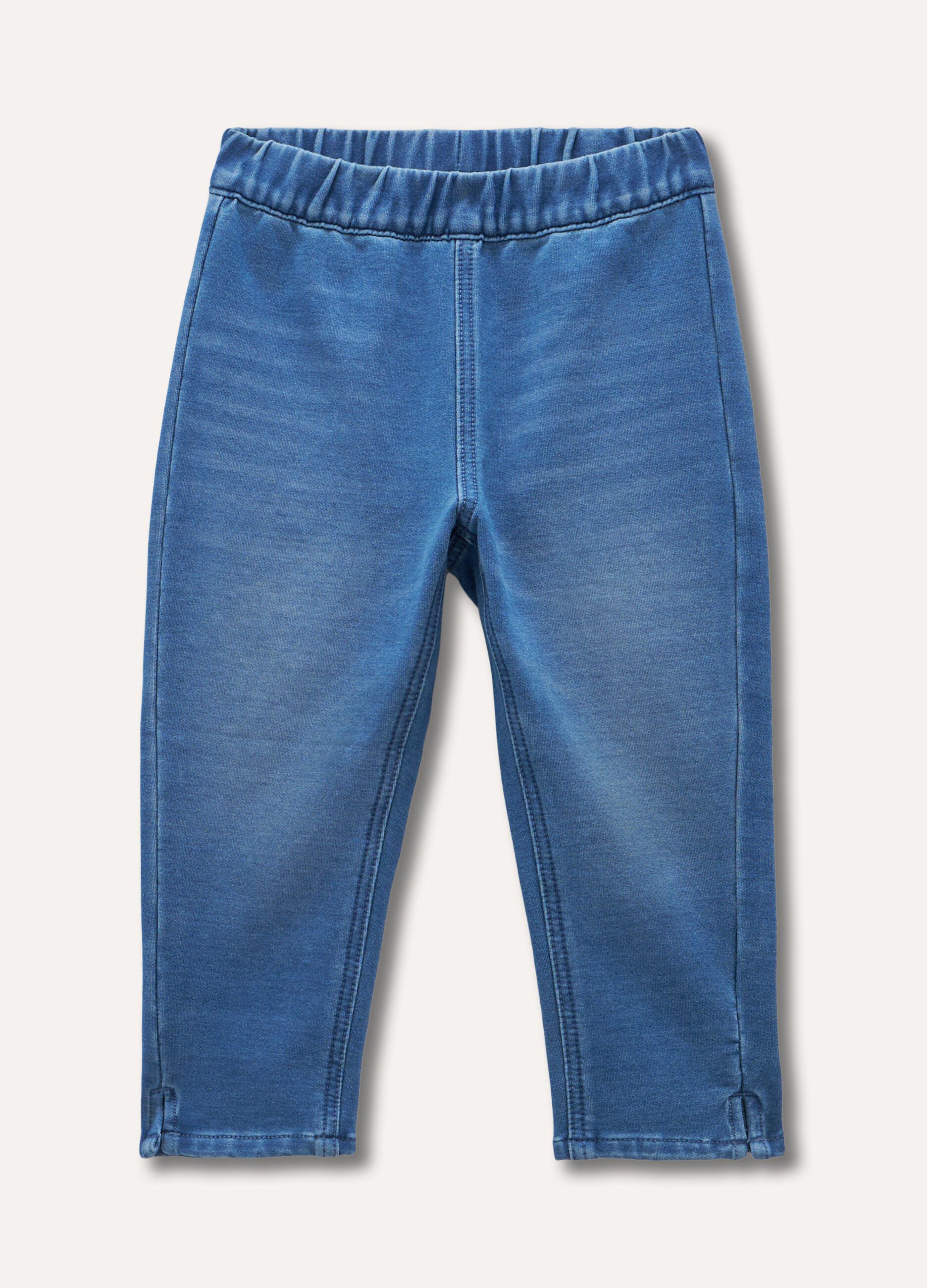 Leggings in denim di misto cotone bambina_0