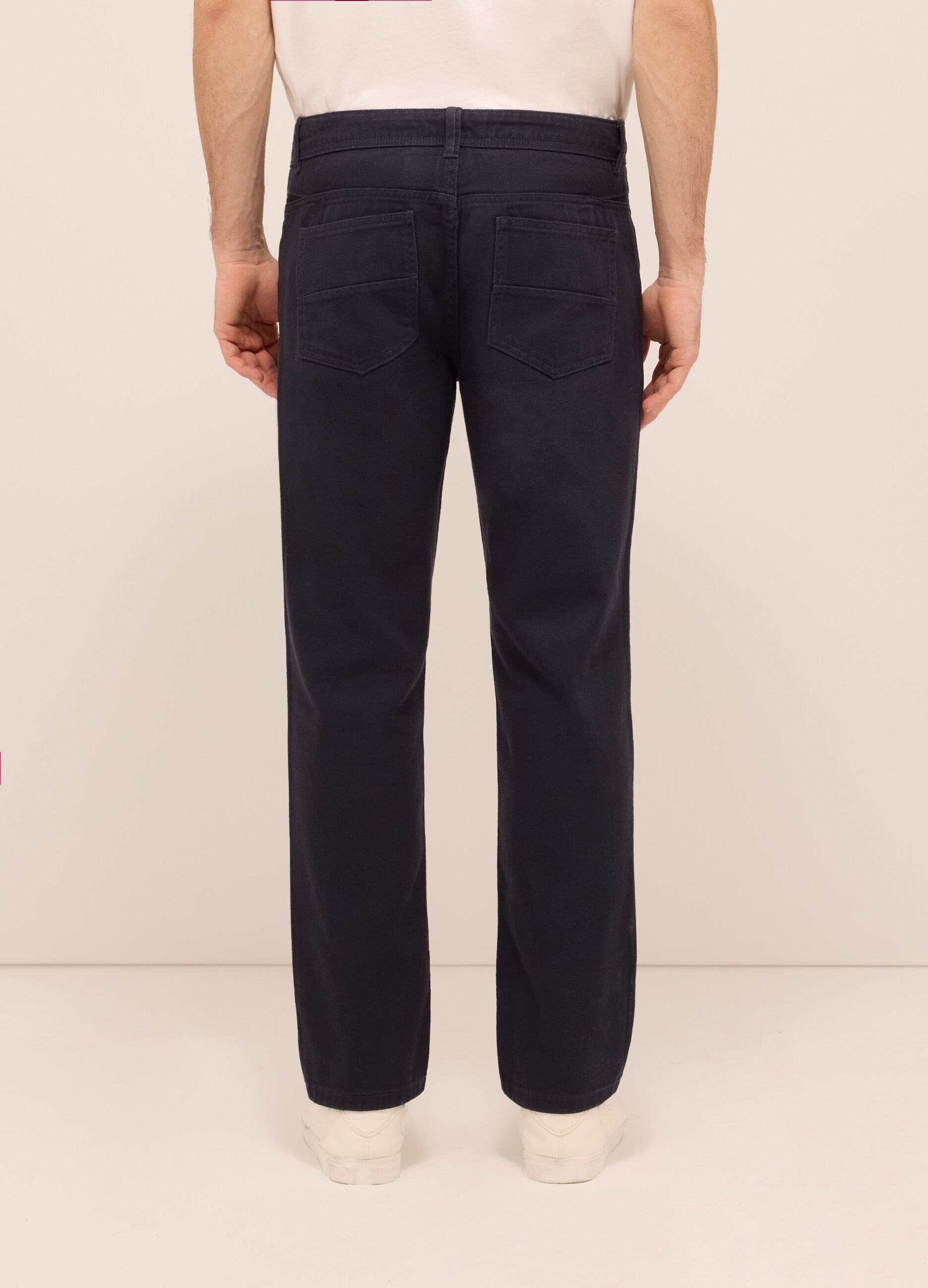 Pantalone 5 tasche in twill di cotone uomo
