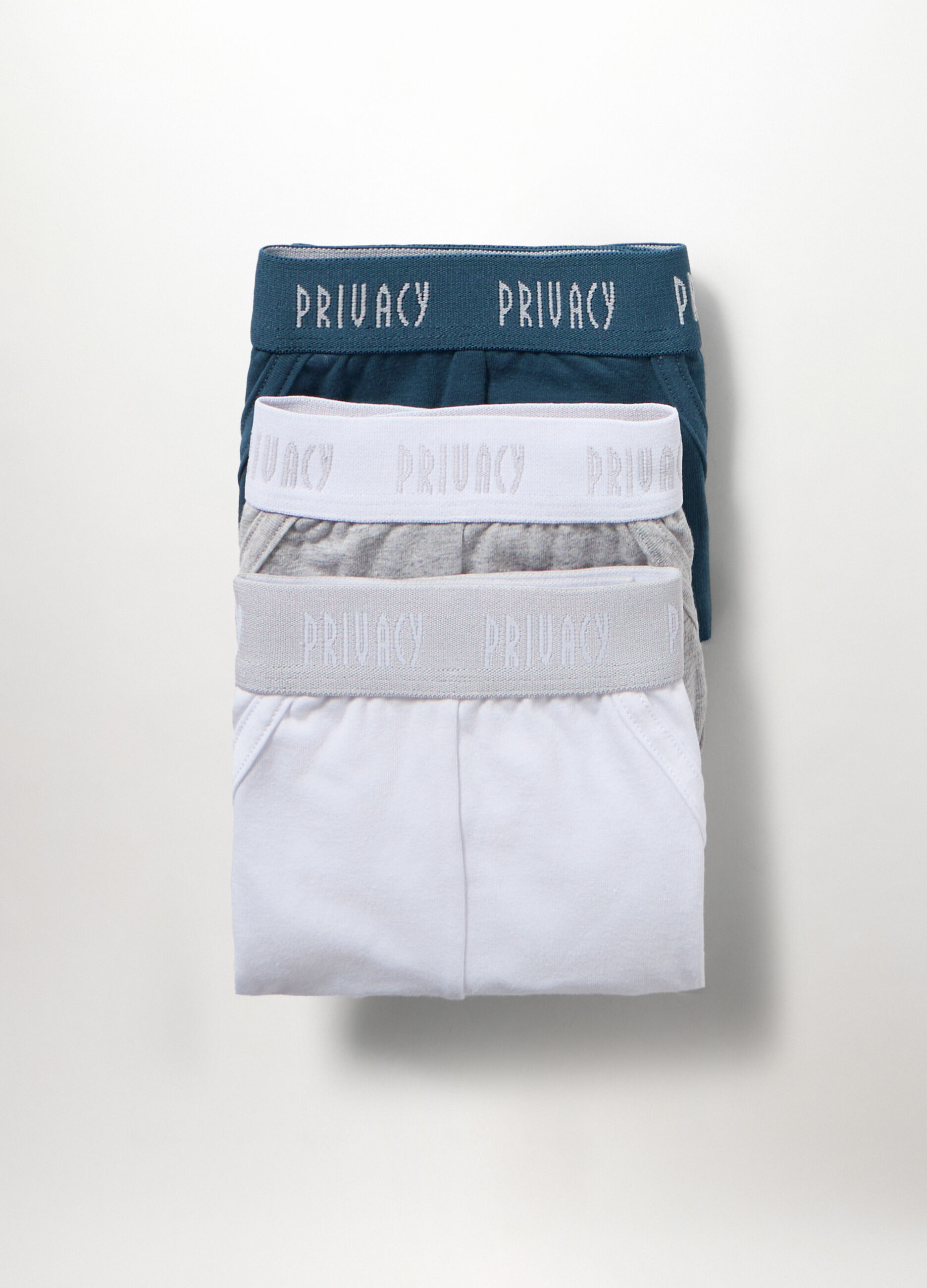 3 pack slip in cotone stretch con logo uomo_0