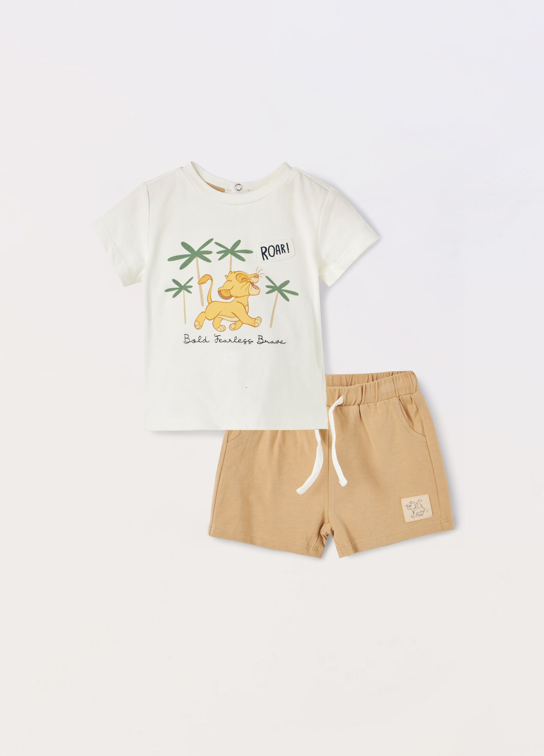 Jogging set in jersey di cotone stretch neonato_0