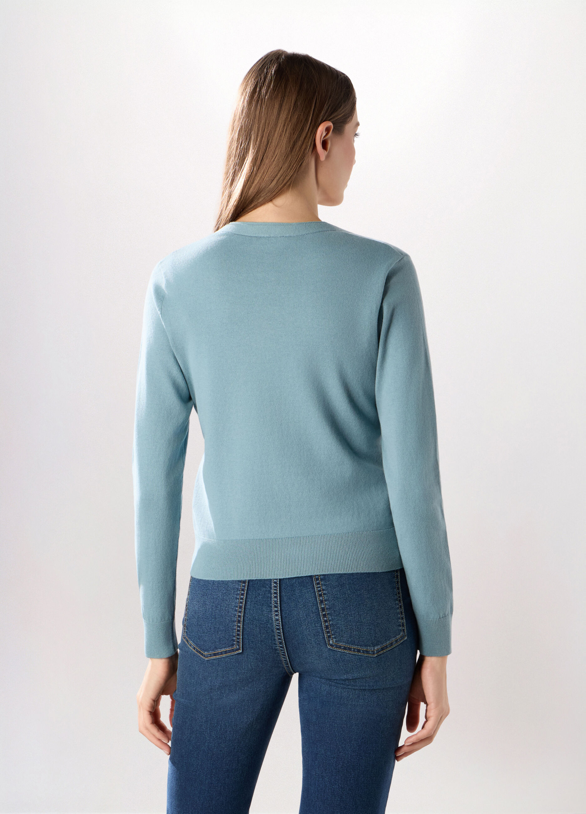 Cardigan in misto cotone donna_1