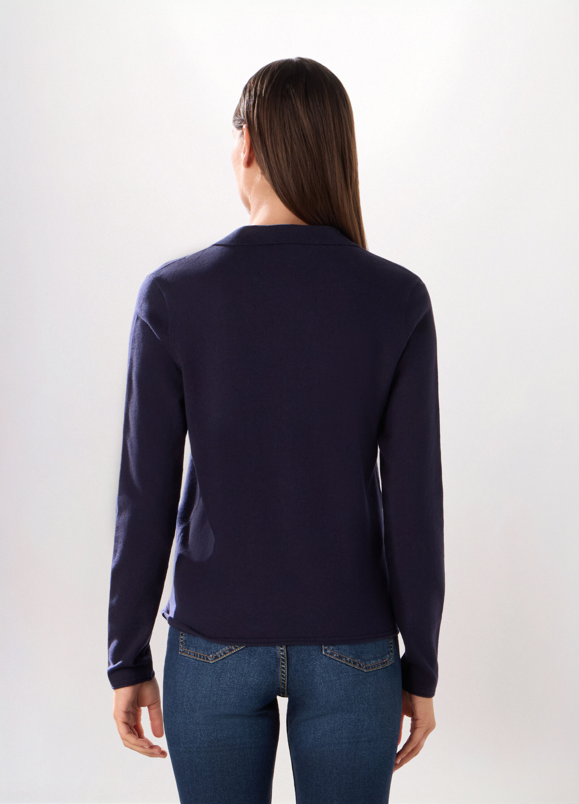 Polo tricot misto cotone donna_1