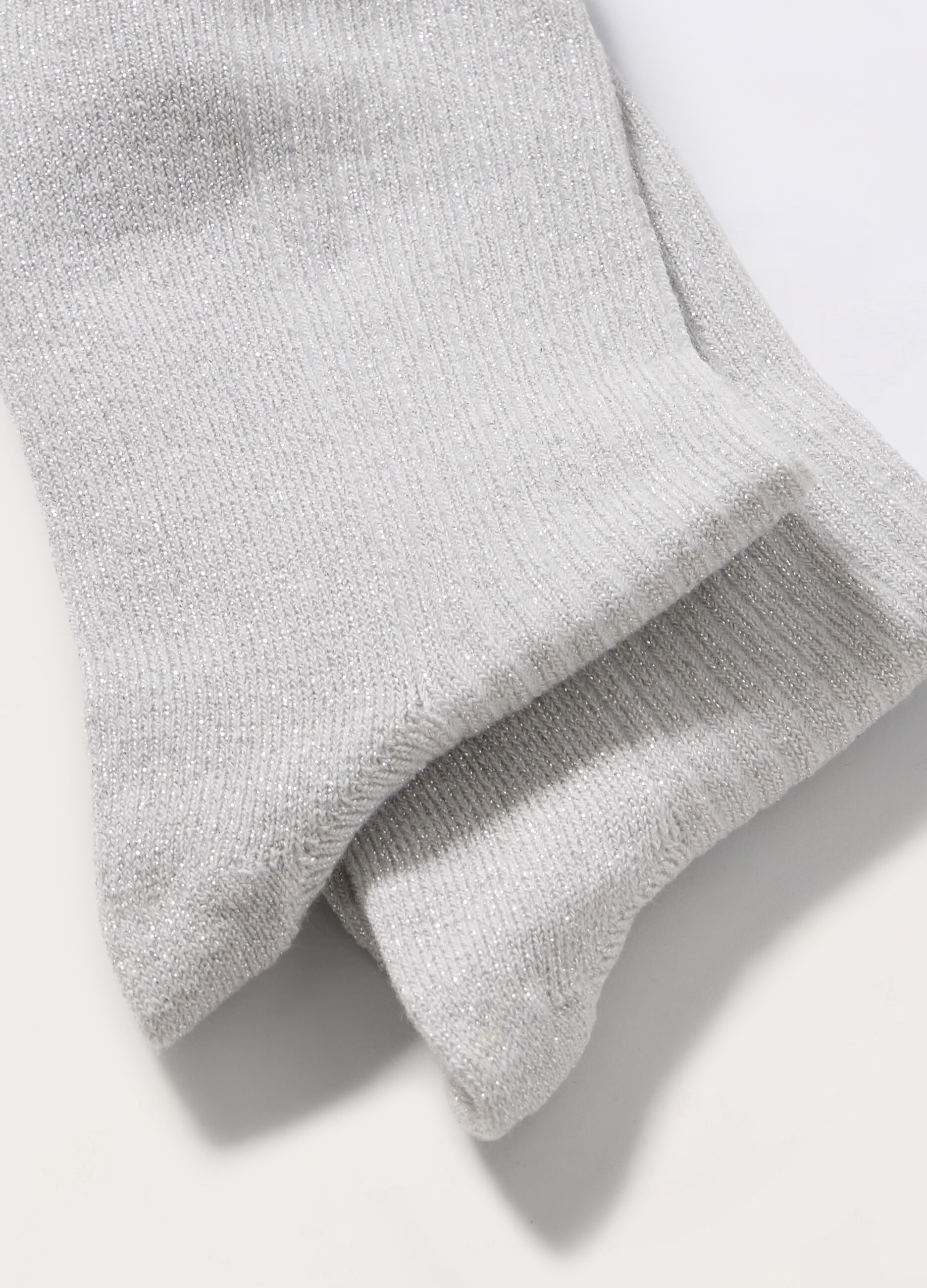 Calze corte in misto cotone e filo lurex donna