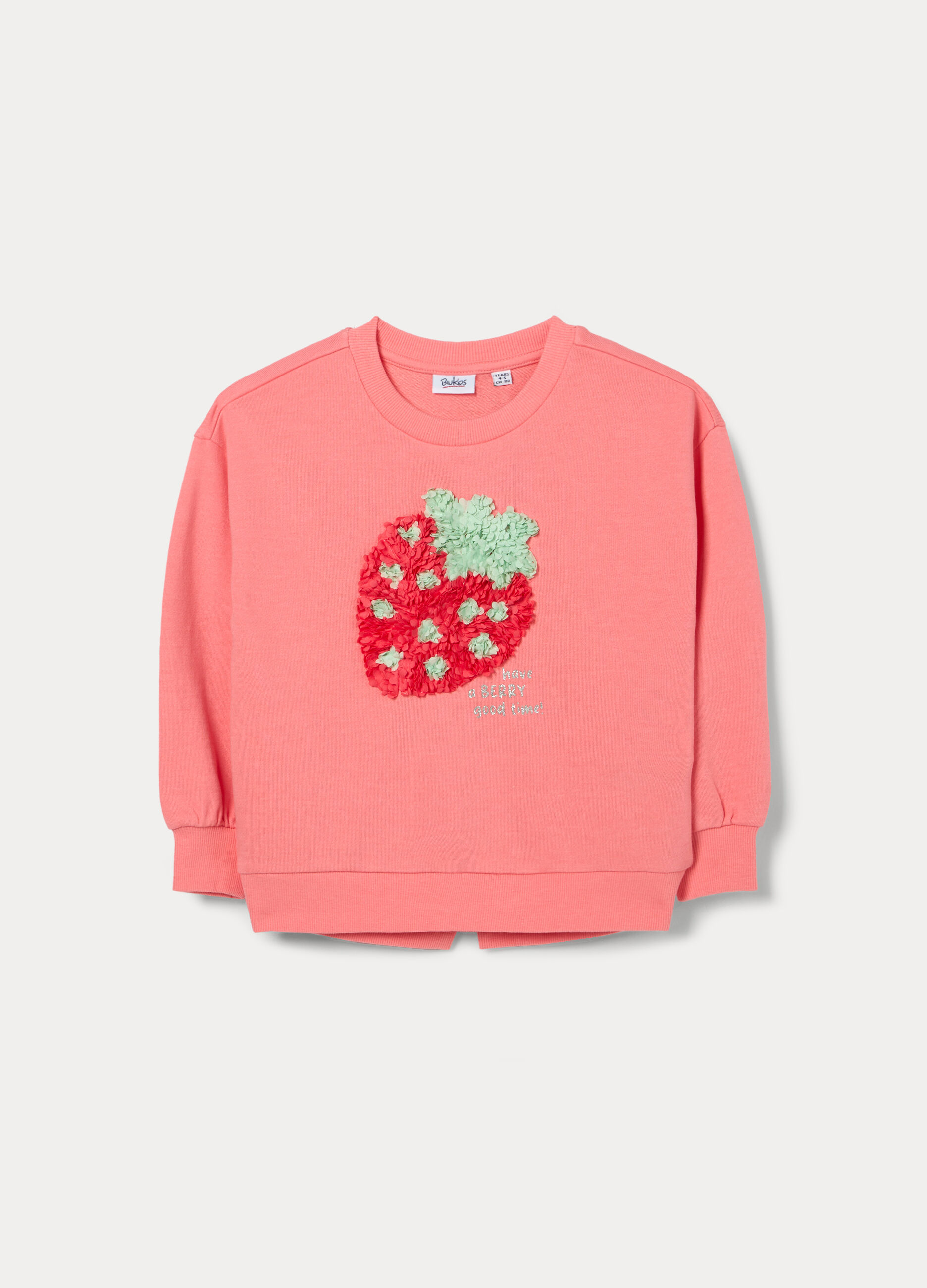 Felpa in french terry misto cotone bambina_0