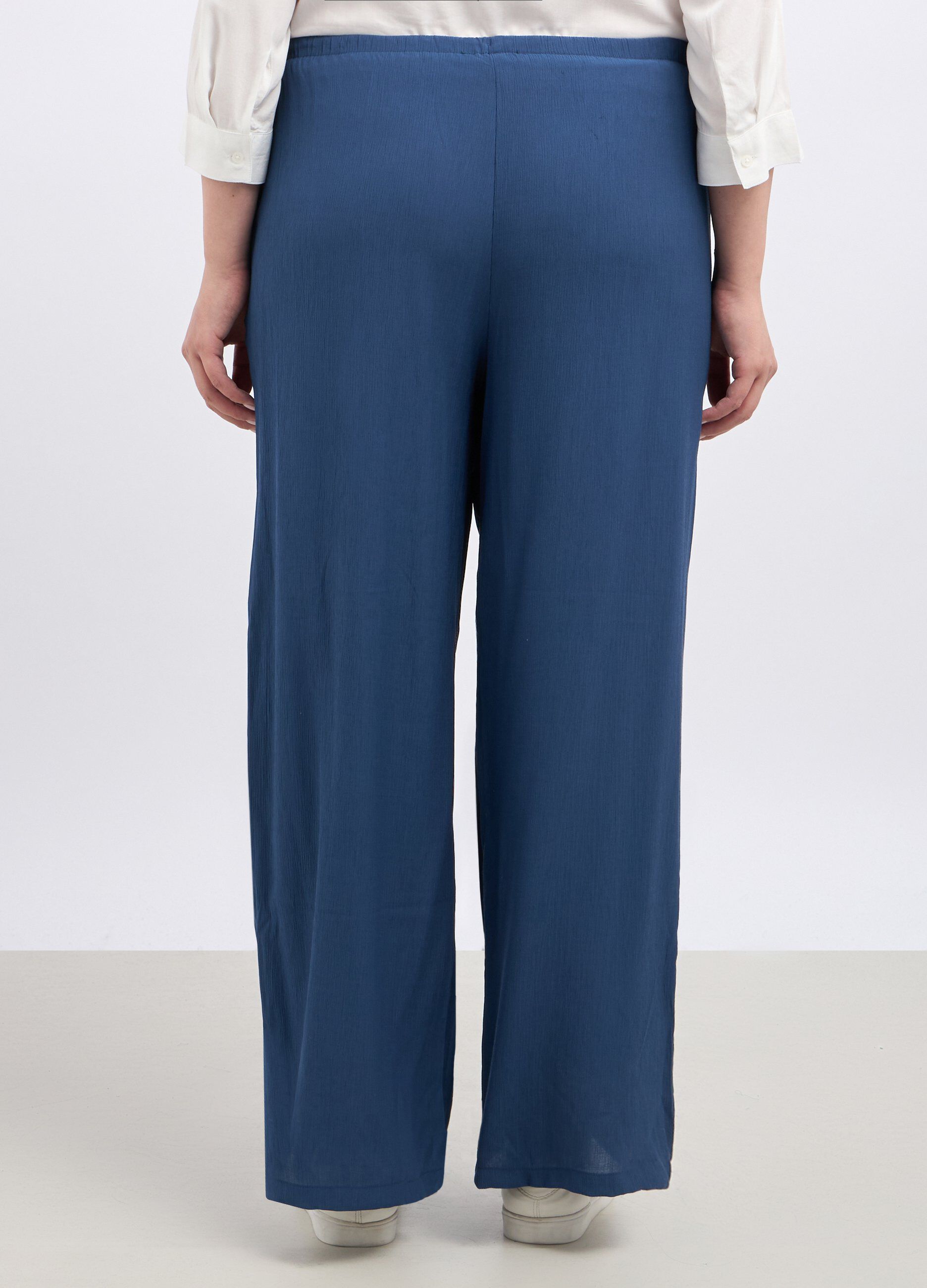 Pantaloni in misto viscosa wide leg donna curvy_1