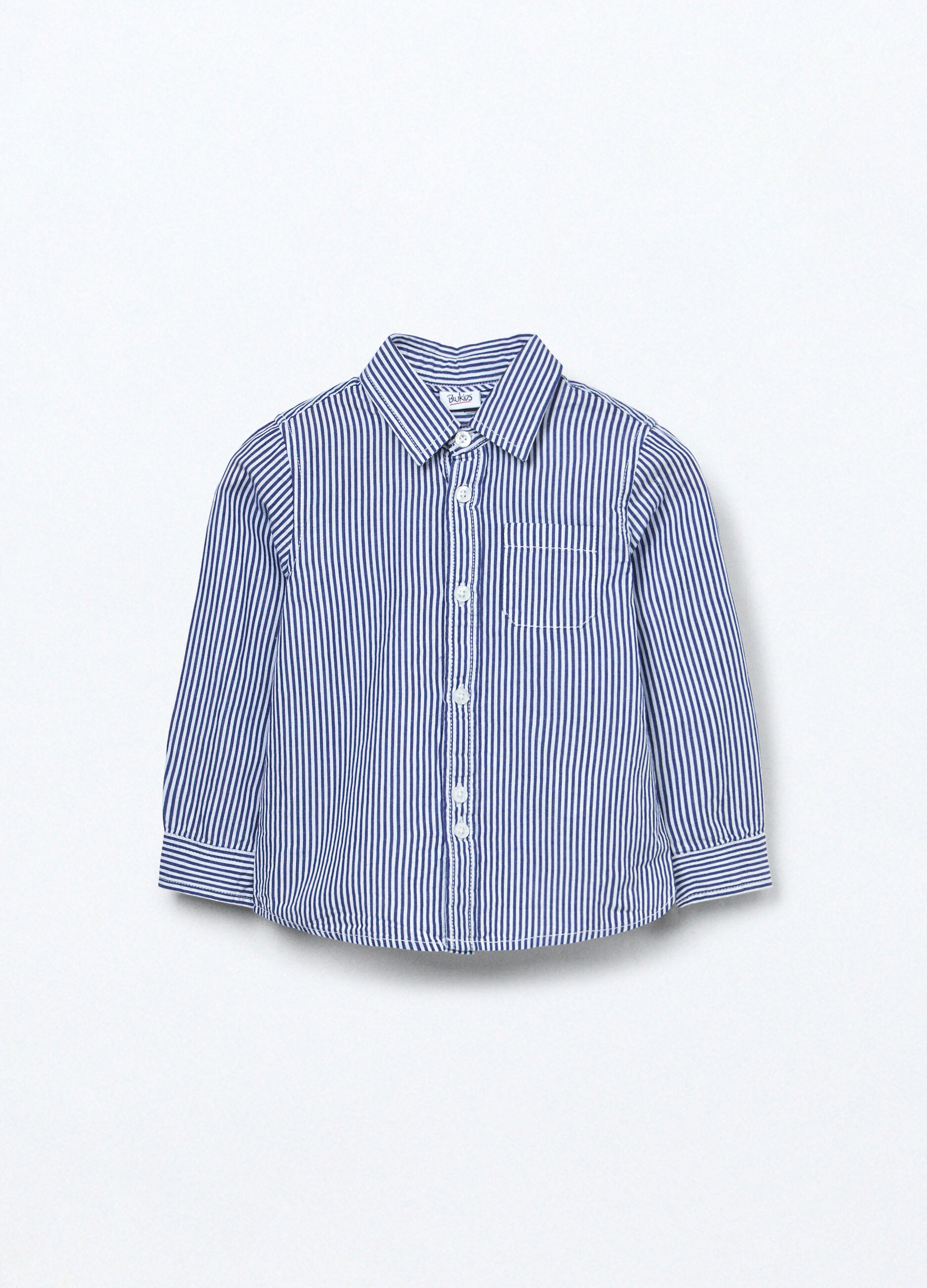 Camicia in popeline di puro cotone neonato_0