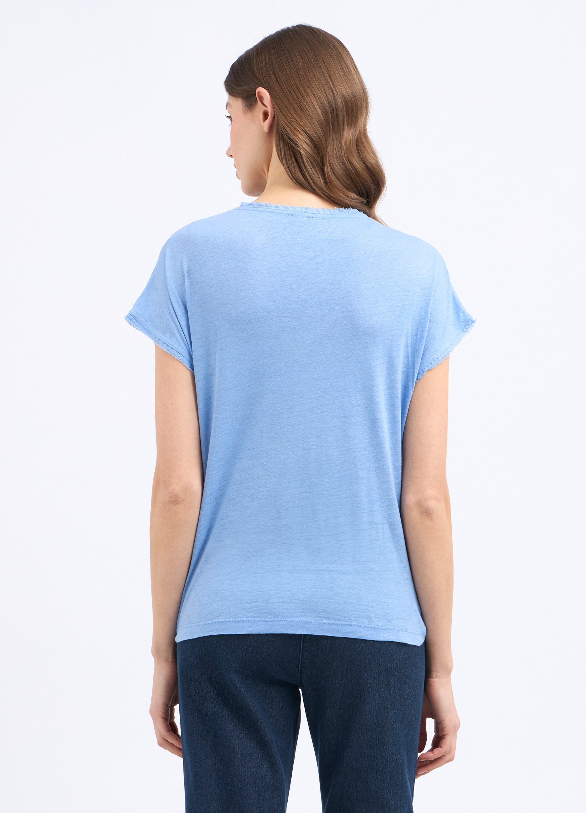 T-shirt in misto lino donna_1