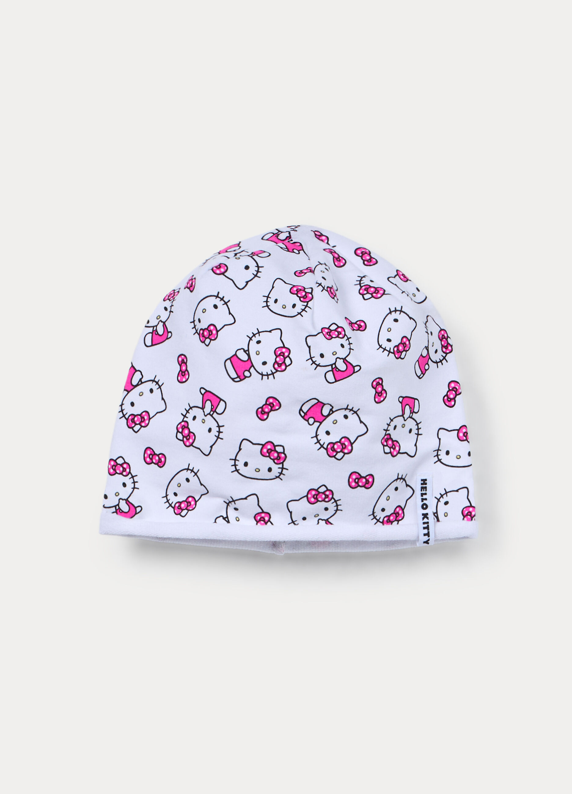 Berretto Hello Kitty in french terry di cotone stretch neonata_0