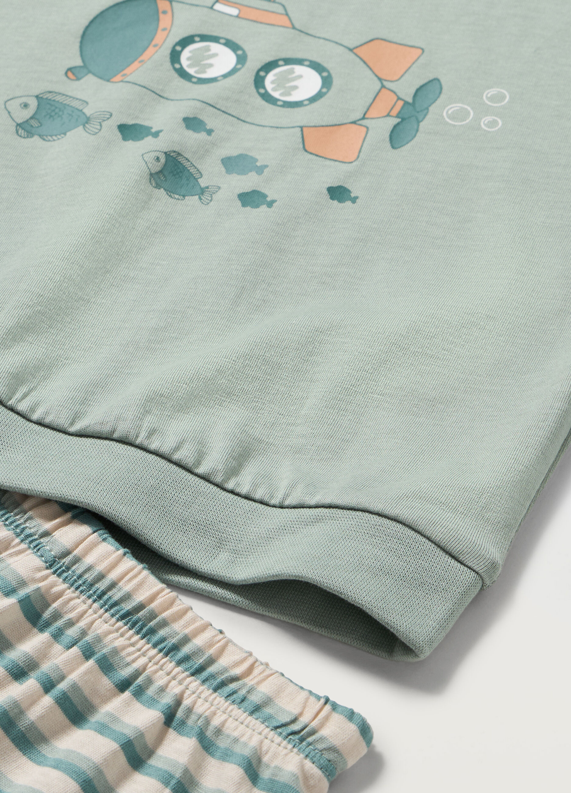 Set pigiama lungo in jersey di puro cotone neonato_1