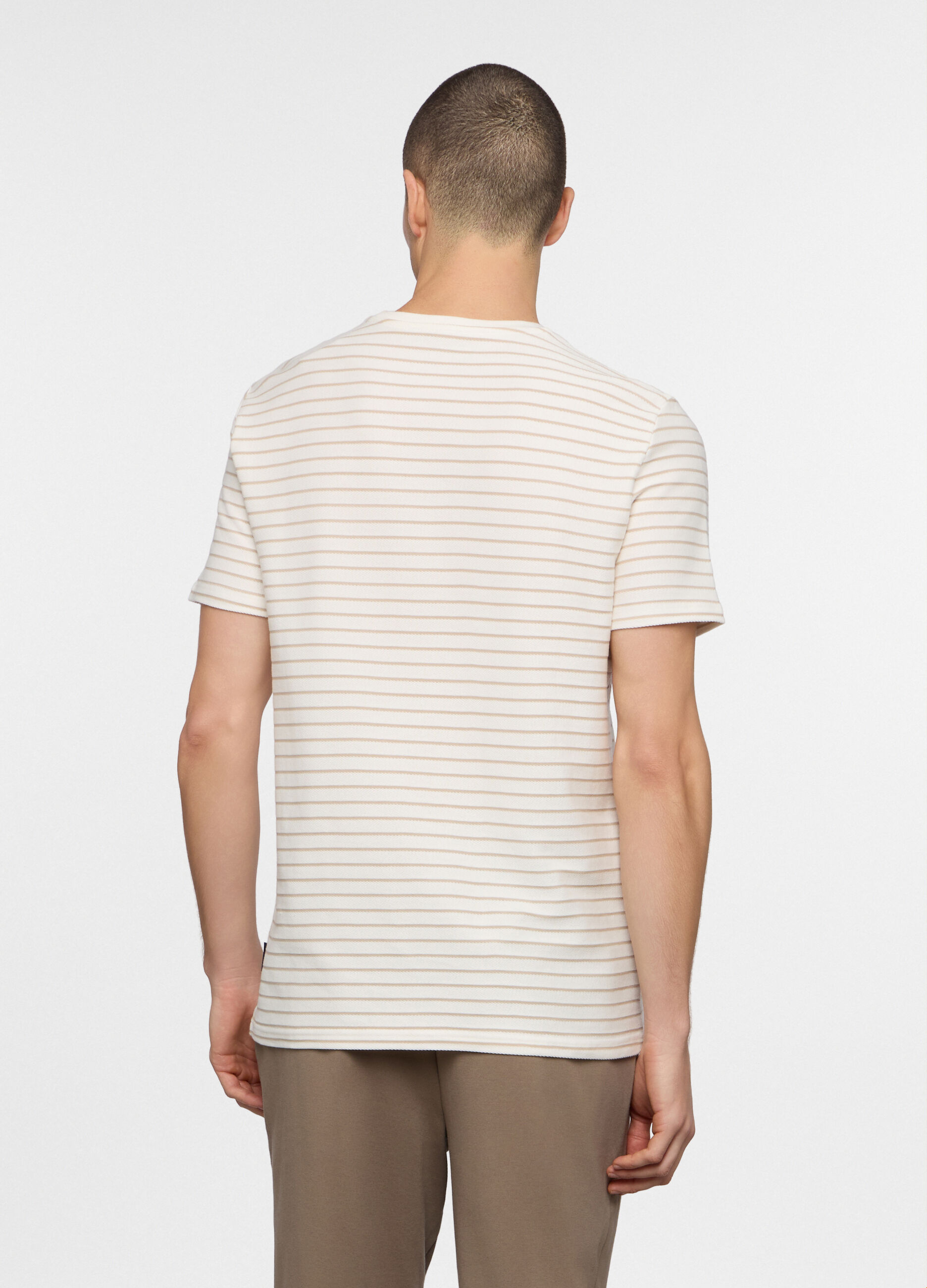 T-shirt in cotone a righe uomo