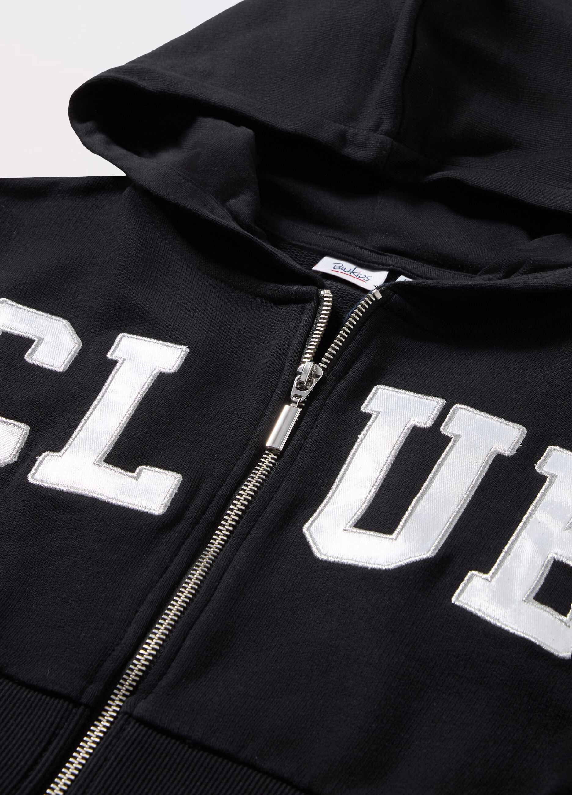 Felpa full zip in french terry di puro cotone ragazza_1