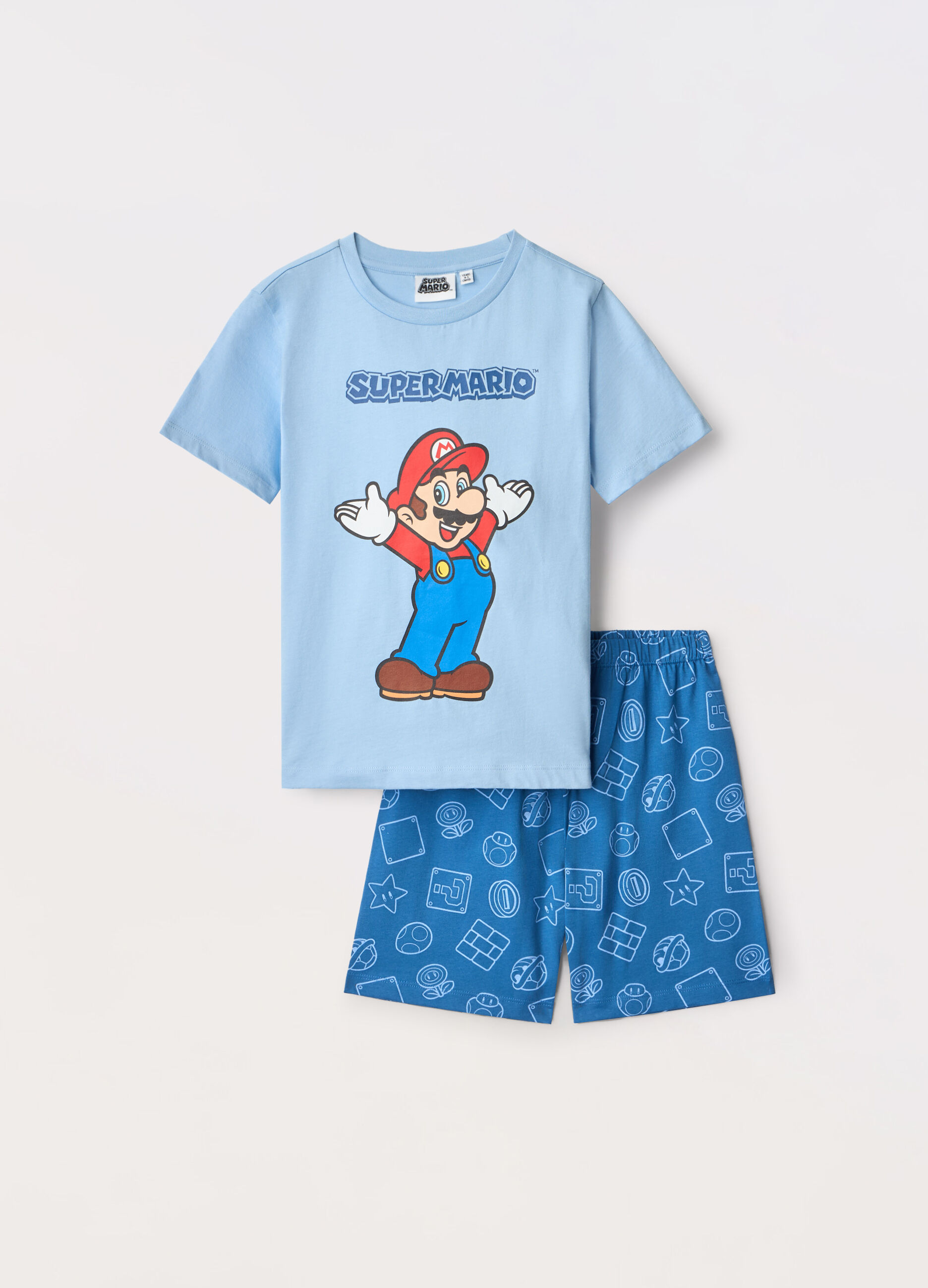 Set pigiama corto in puro cotone bambino_0