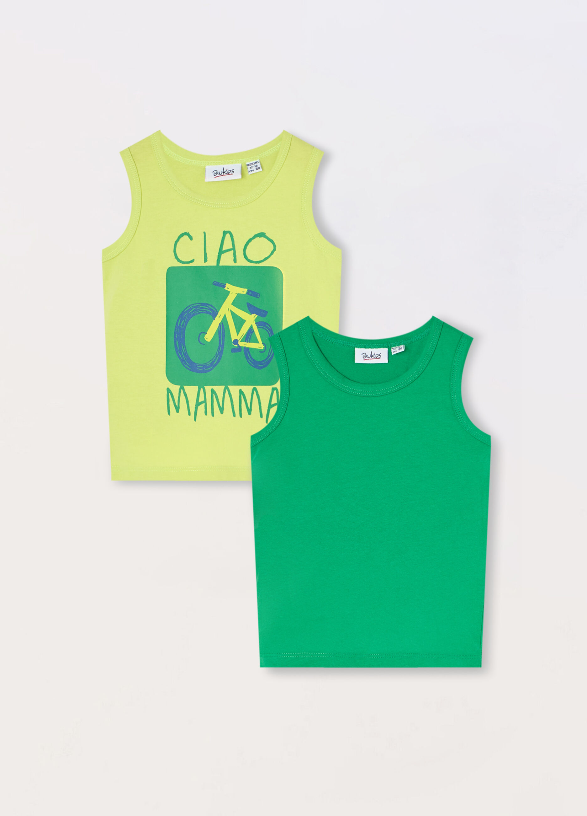 Pack 2 canotte in jersey di puro cotone neonato_0