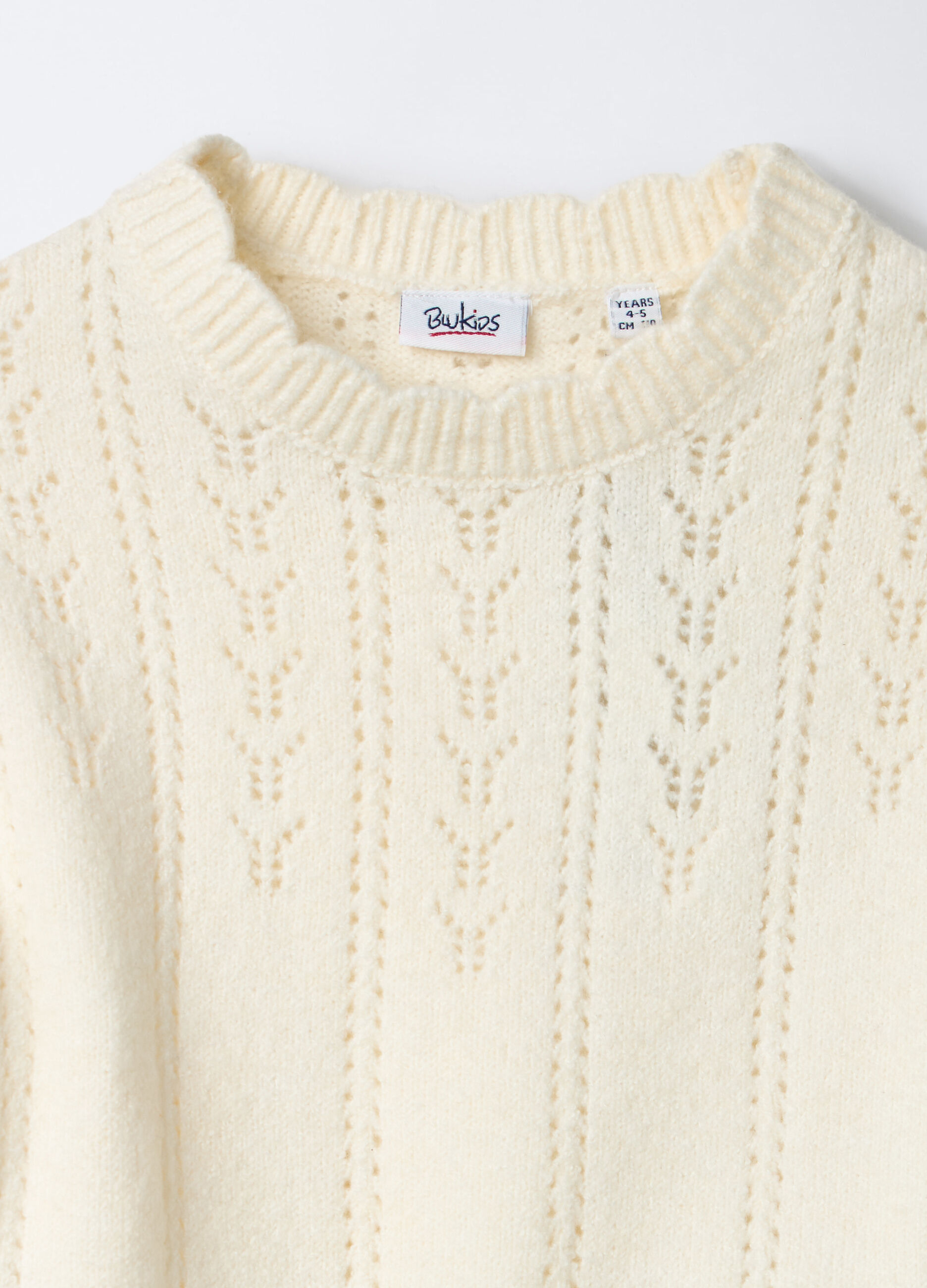 Pullover girocollo jaquard bambina_2