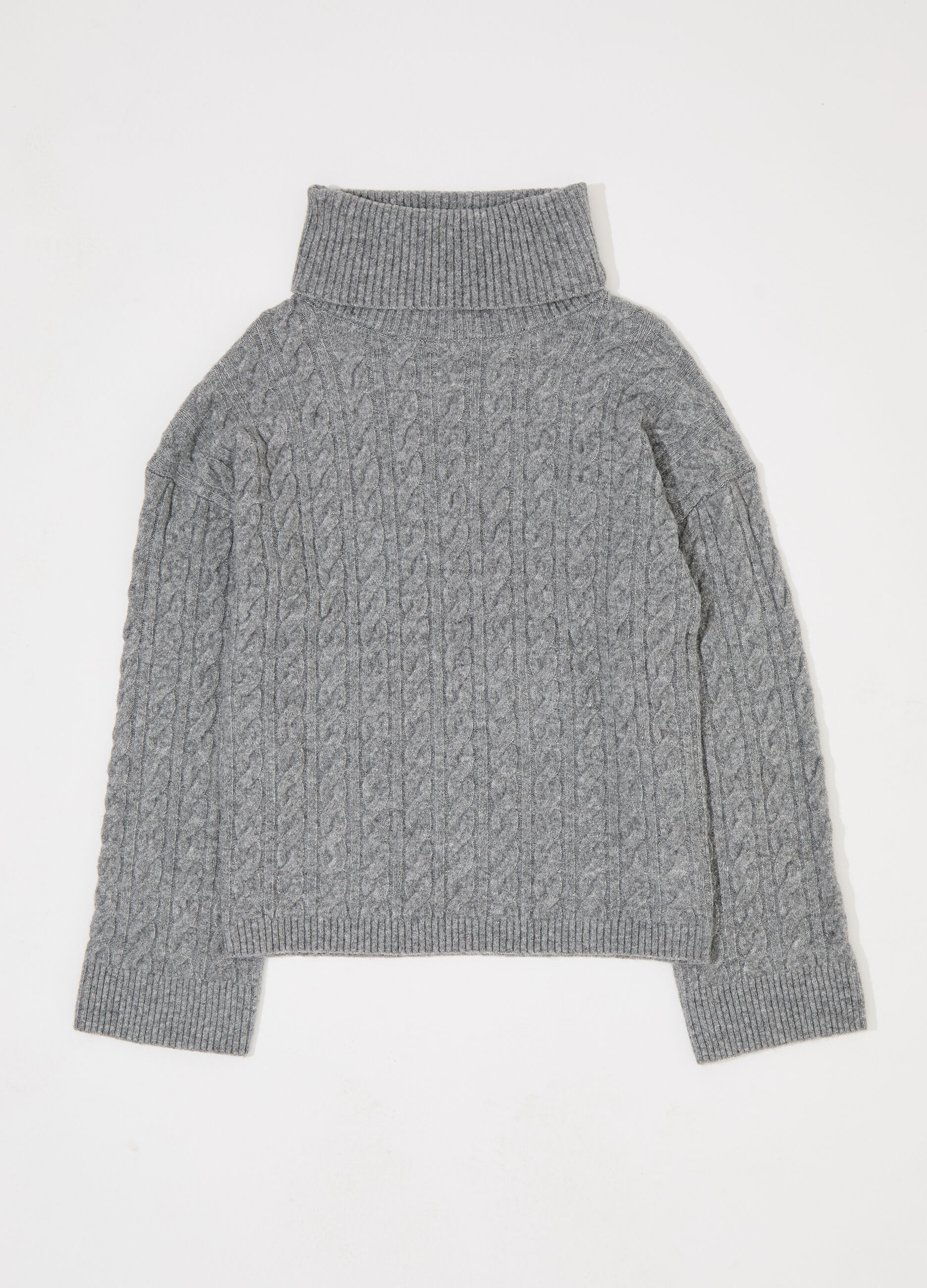 Dolcevita in misto lana a trecce donna_4