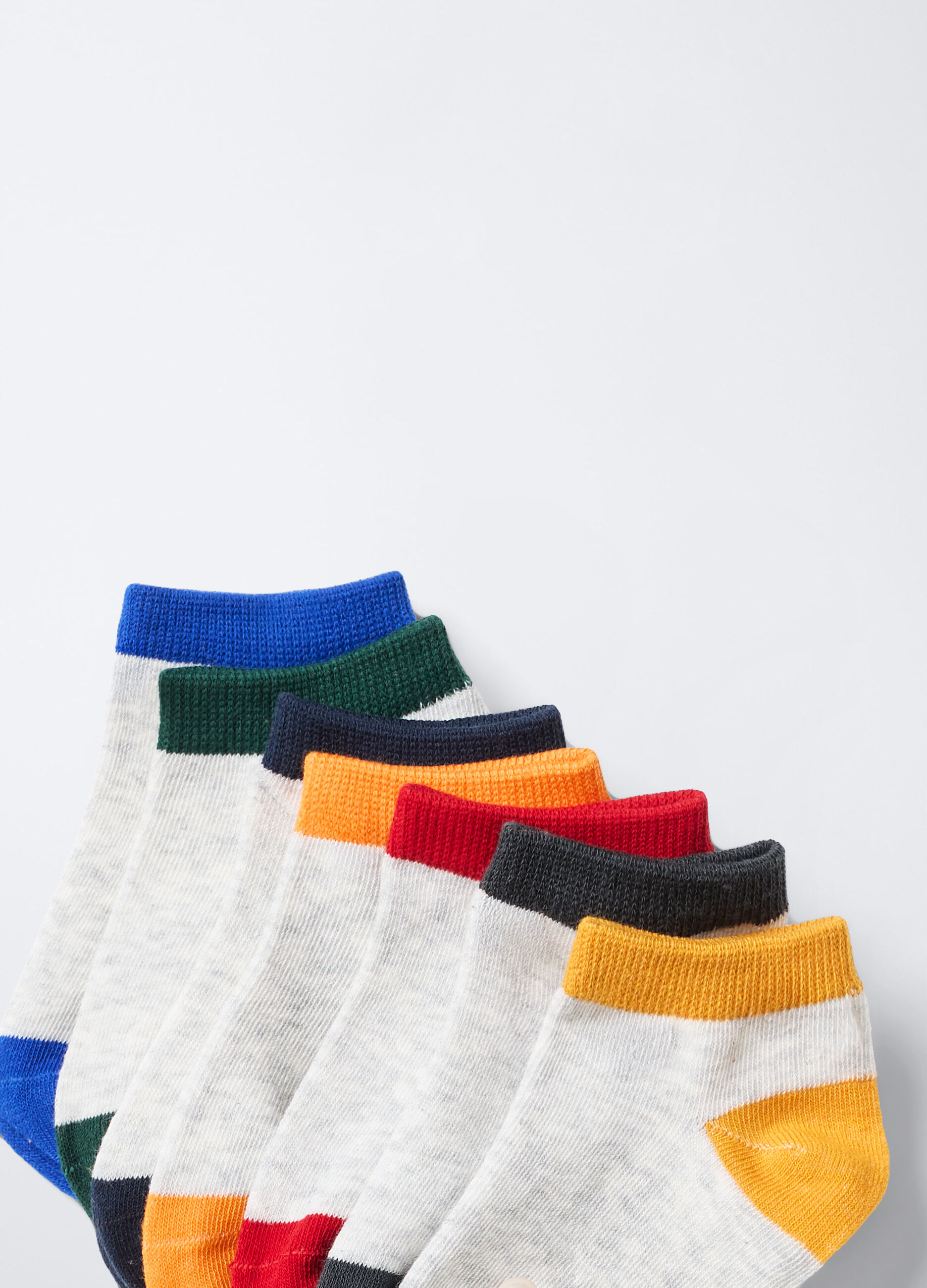 Pack 7 calze extra corte misto cotone stretch bambino