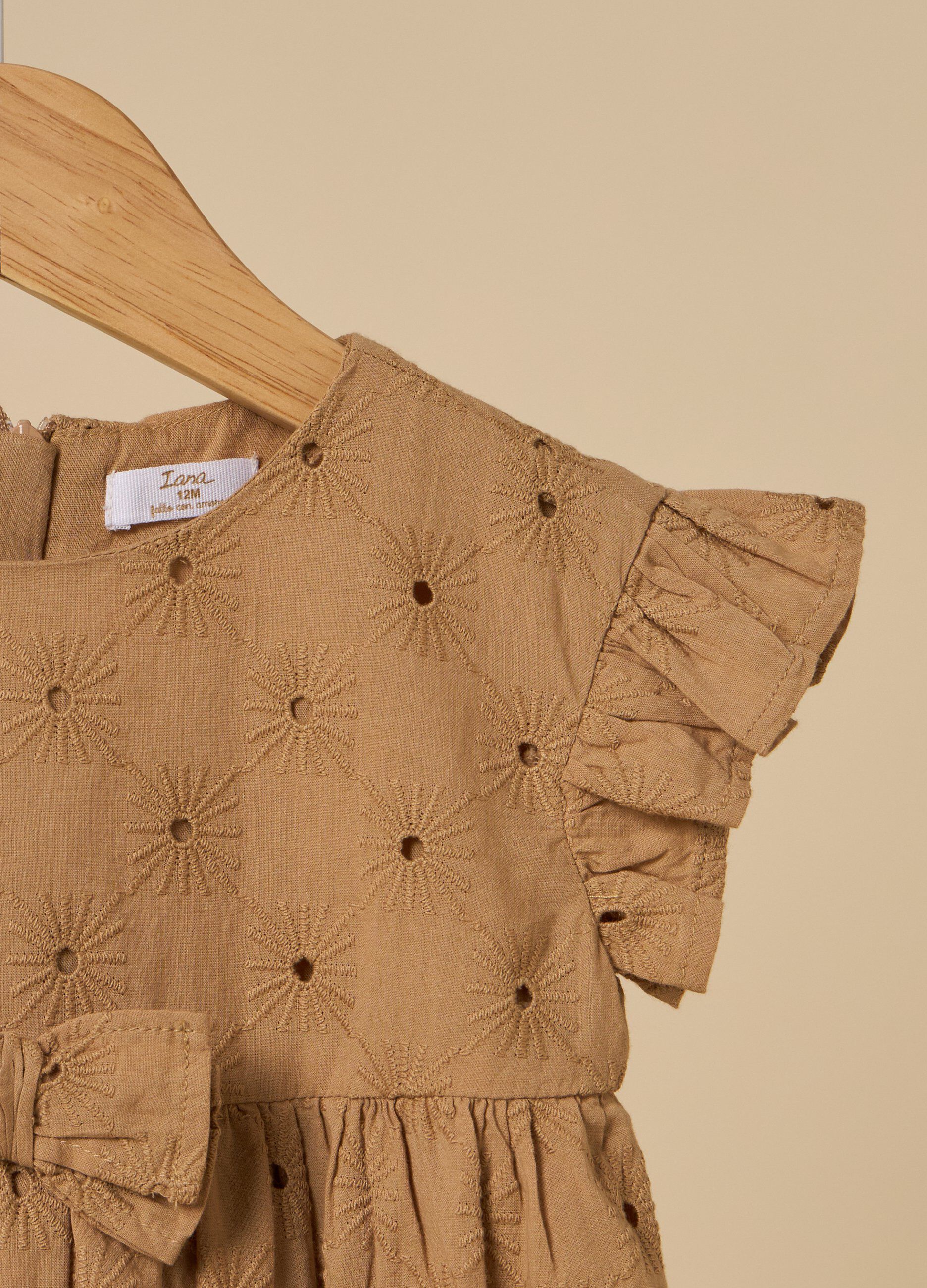 Vestito IANA a balze in misto lino neonata_1