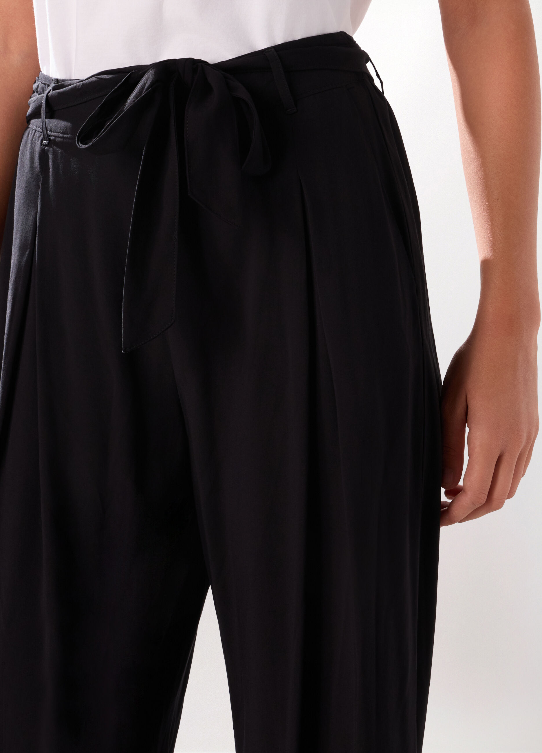 Pantaloni in pura viscosa donna_2