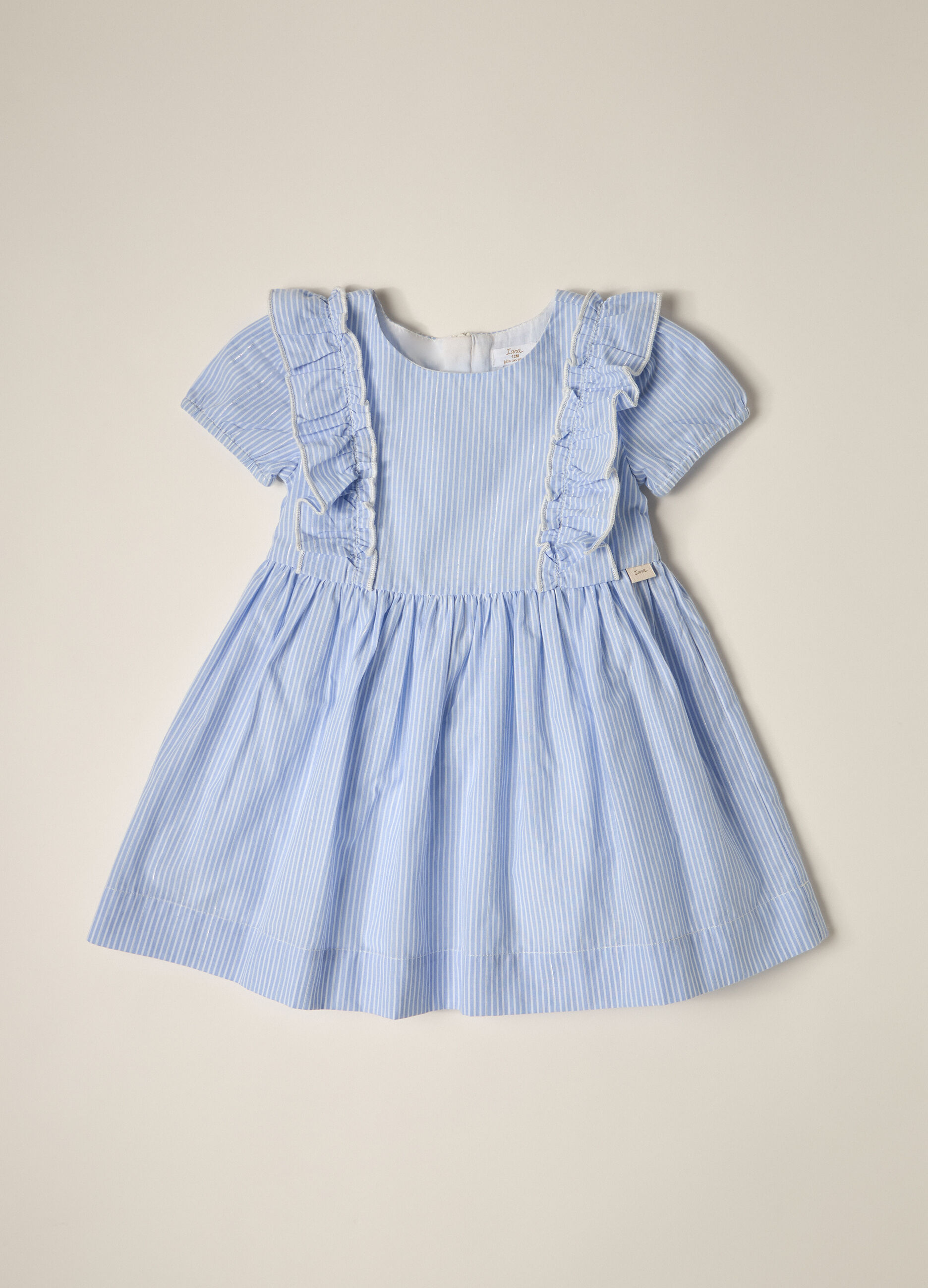 Vestito a righe in cotone IANA neonata_0