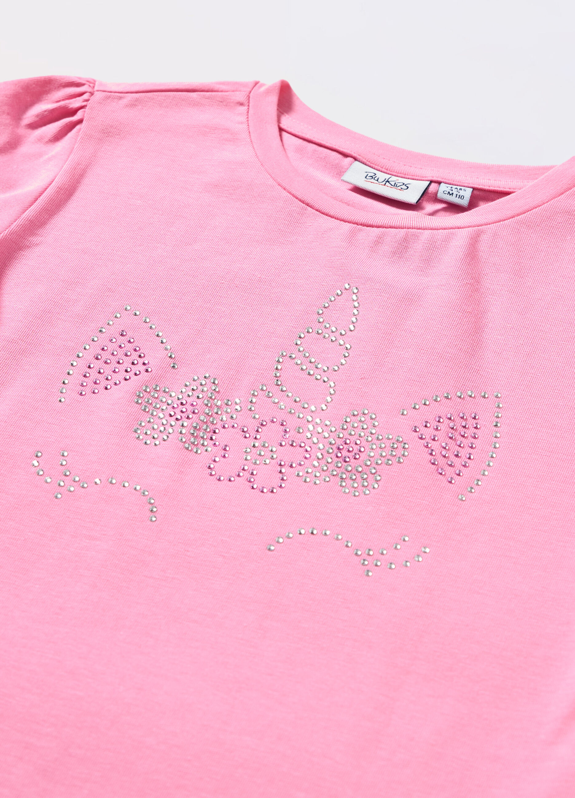 T-shirt in jersey di cotone stretch bambina_1