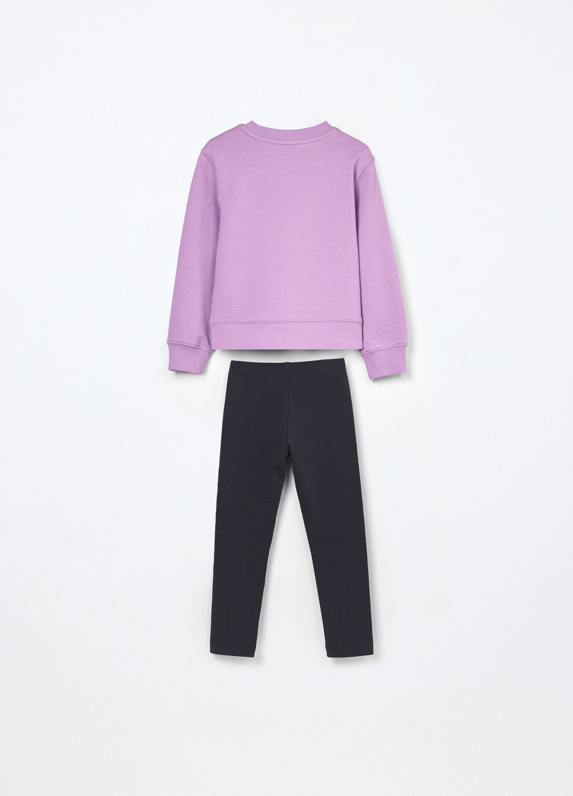 Jogging set in french terry di puro cotone bambina_1