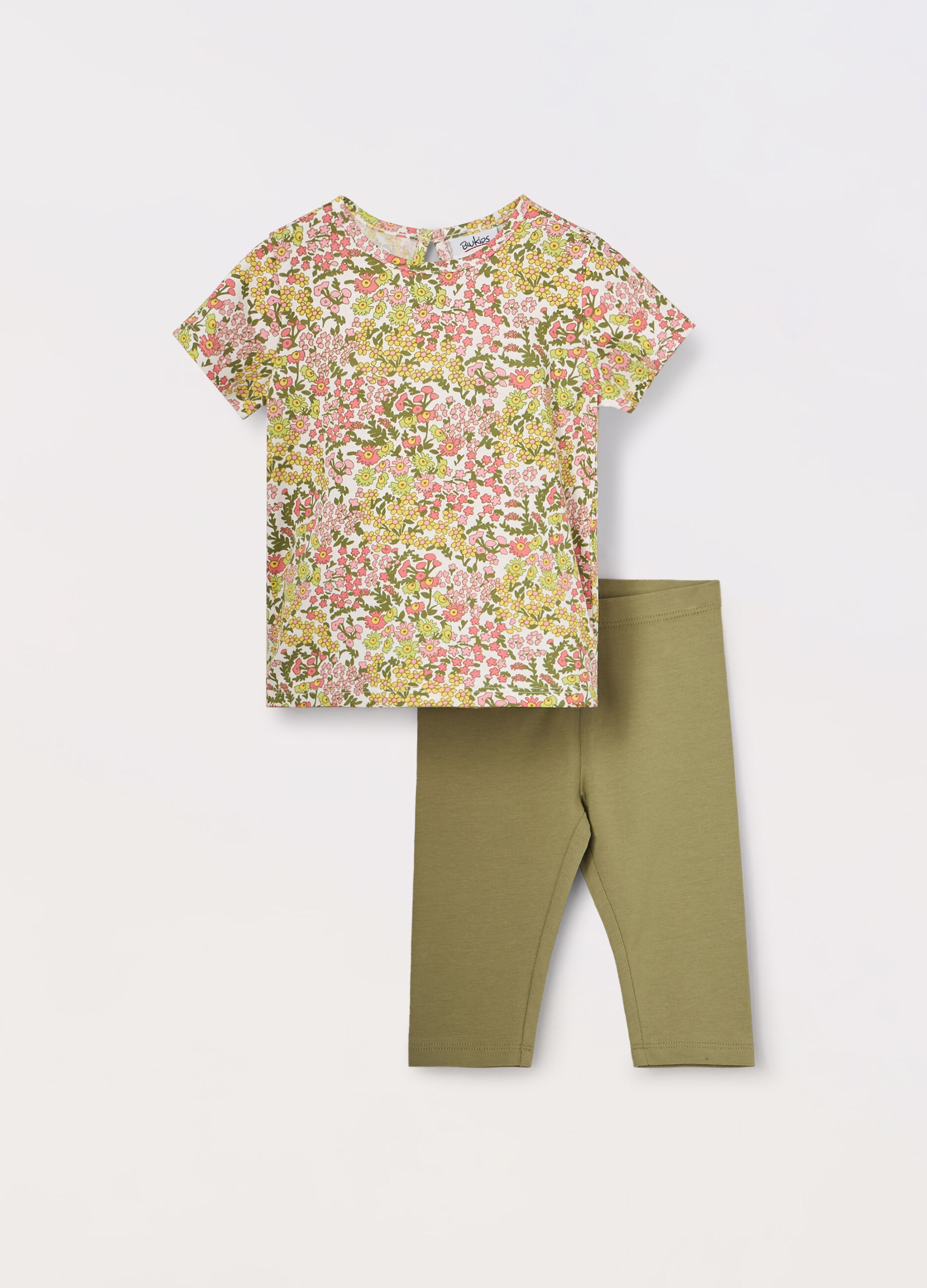 Jogging set in jersey di puro cotone neonata_0