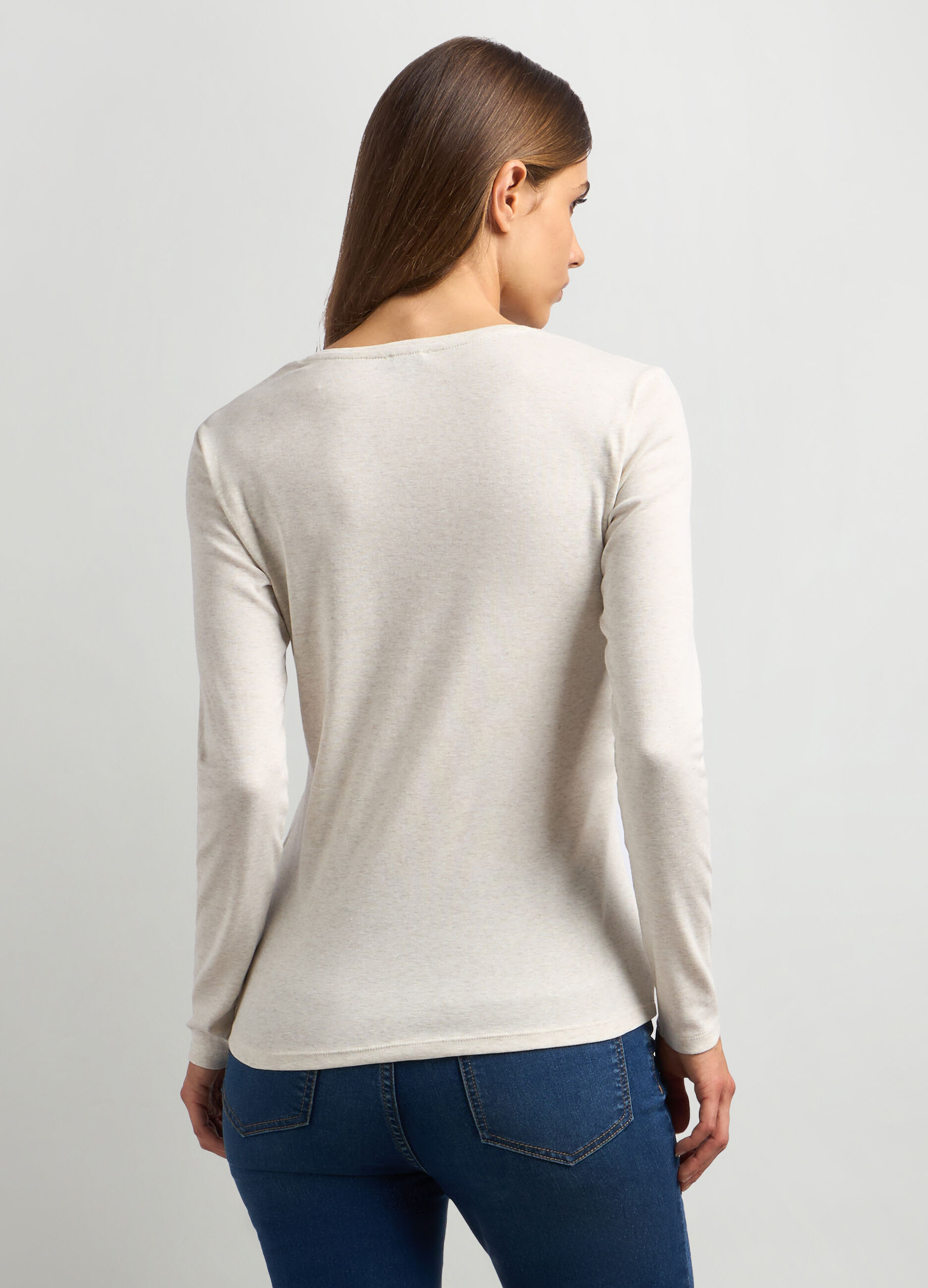 T-shirt in misto cotone mélange donna_1