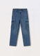 Pantaloni cargo in denim di misto cotone ragazzo_0