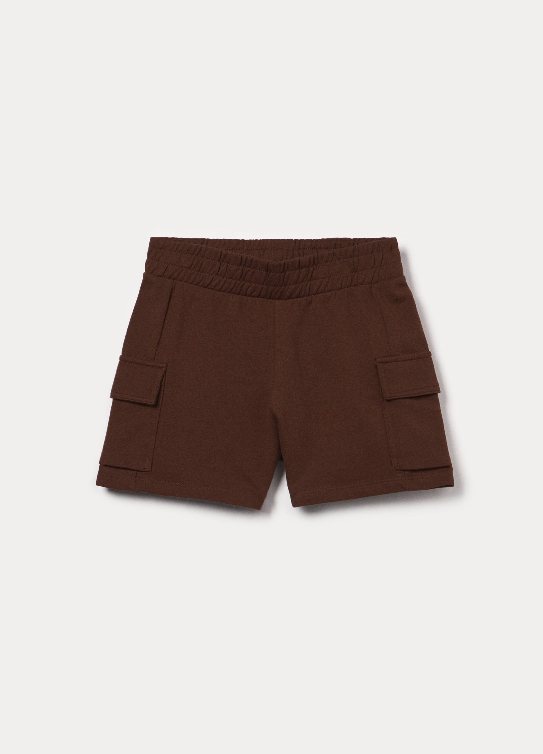 Shorts cargo in french terry di puro cotone ragazza_0