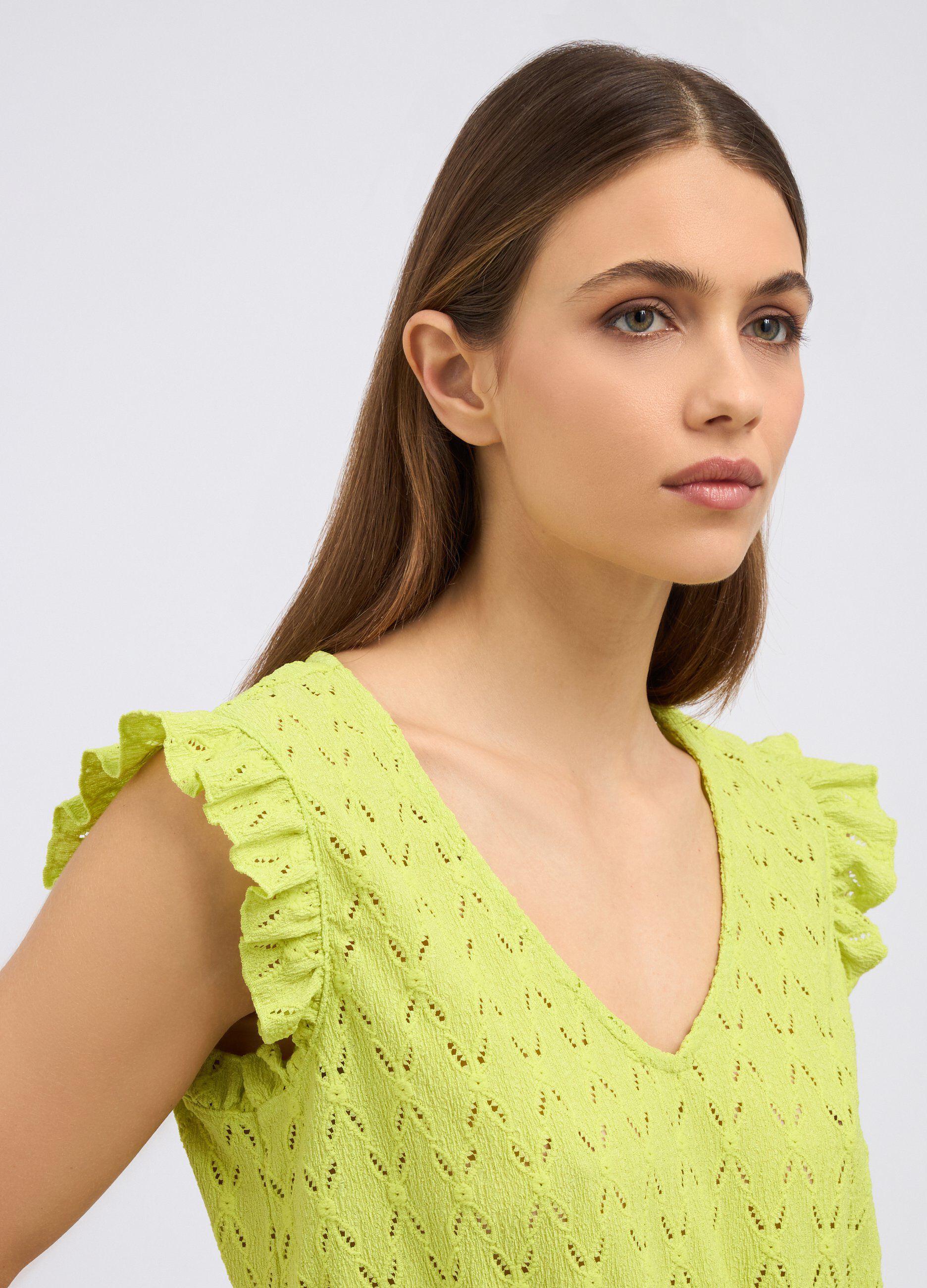 Blusa con rouches donna_2