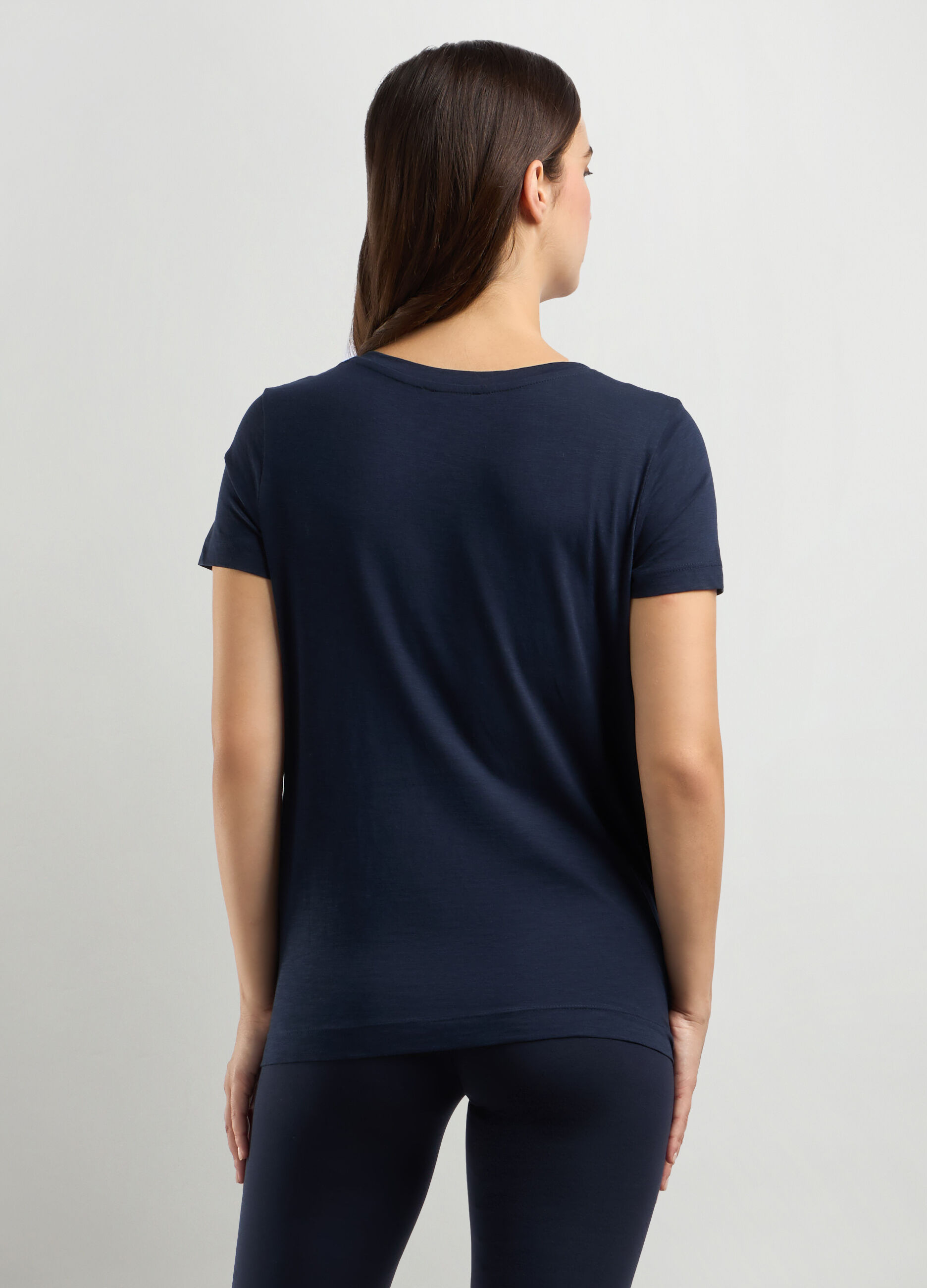 T-shirt in jersey di puro cotone donna_2