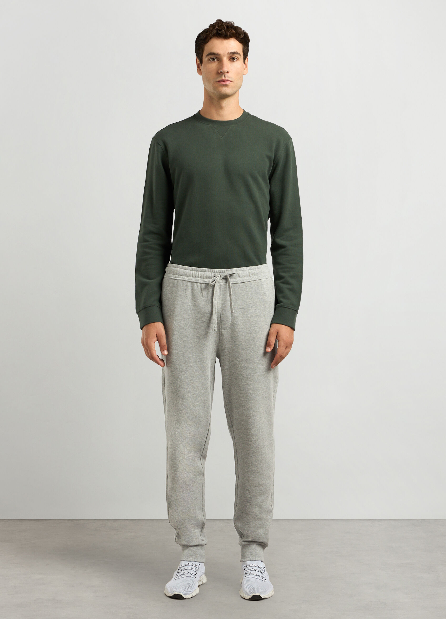 Joggers in felpa di cotone uomo_0