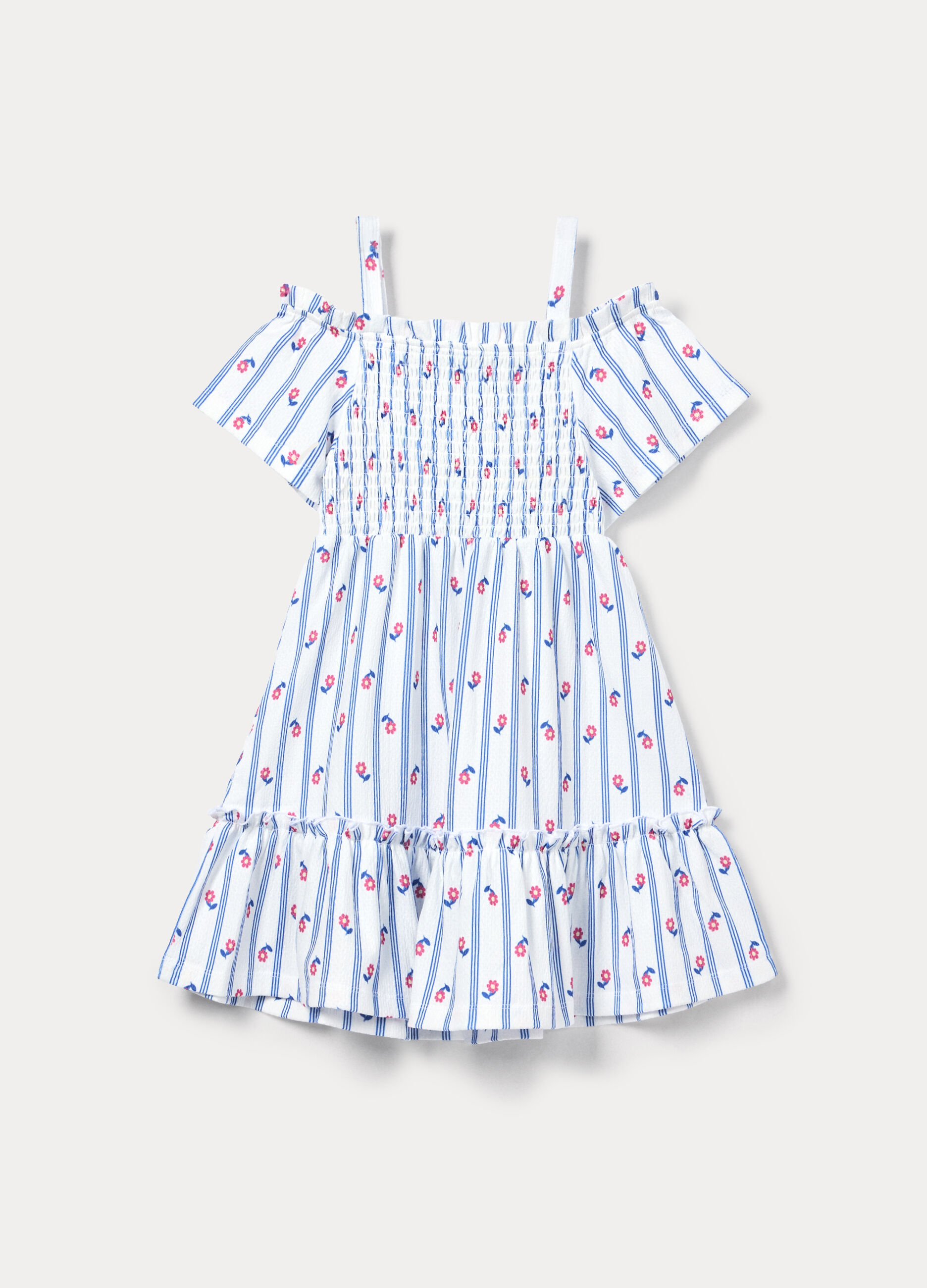 Vestito con scollo a barchetta bambina_1