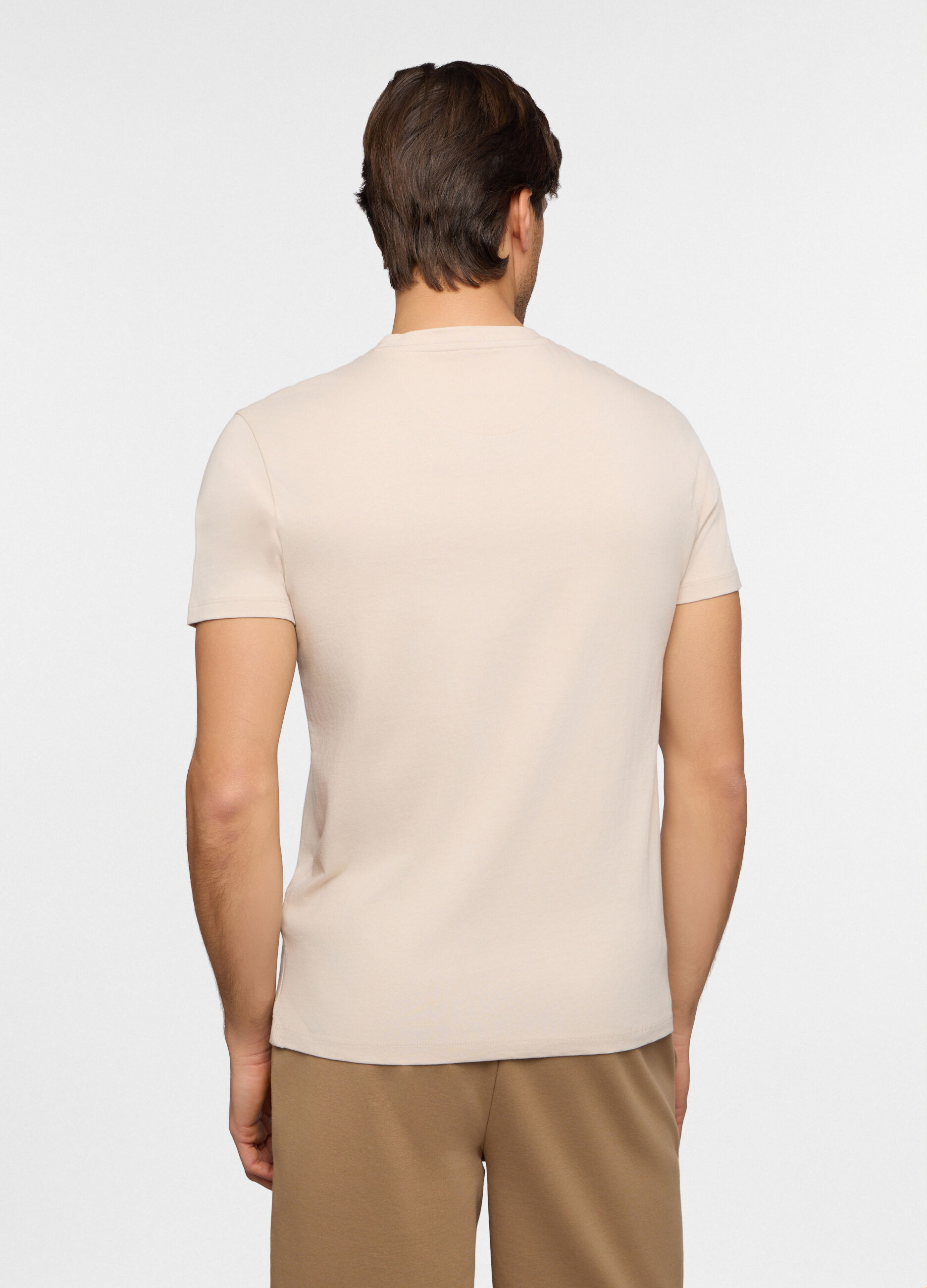 T-shirt girocollo slim fit in cotone uomo_1