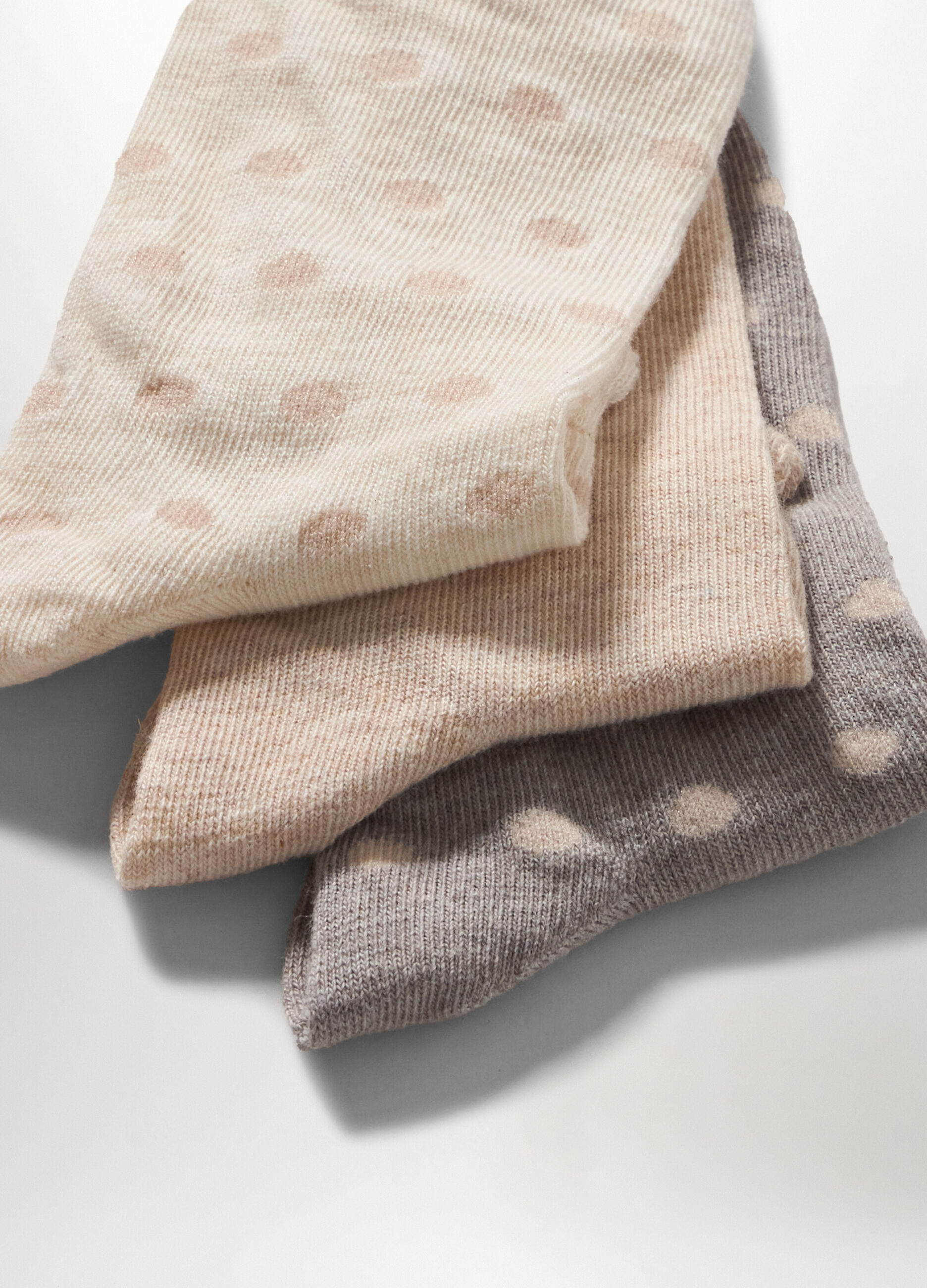 Pack 3 calze corte in cotone stretch donna_1